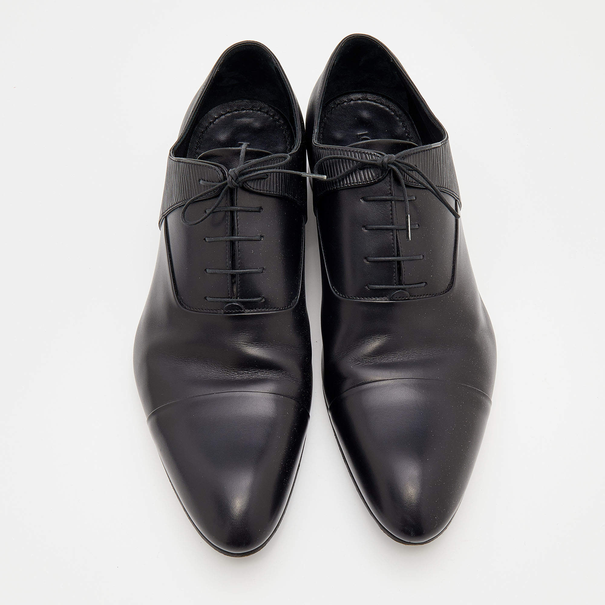 Louis Vuitton Black EPI Leather Mens Oxfords Shoes