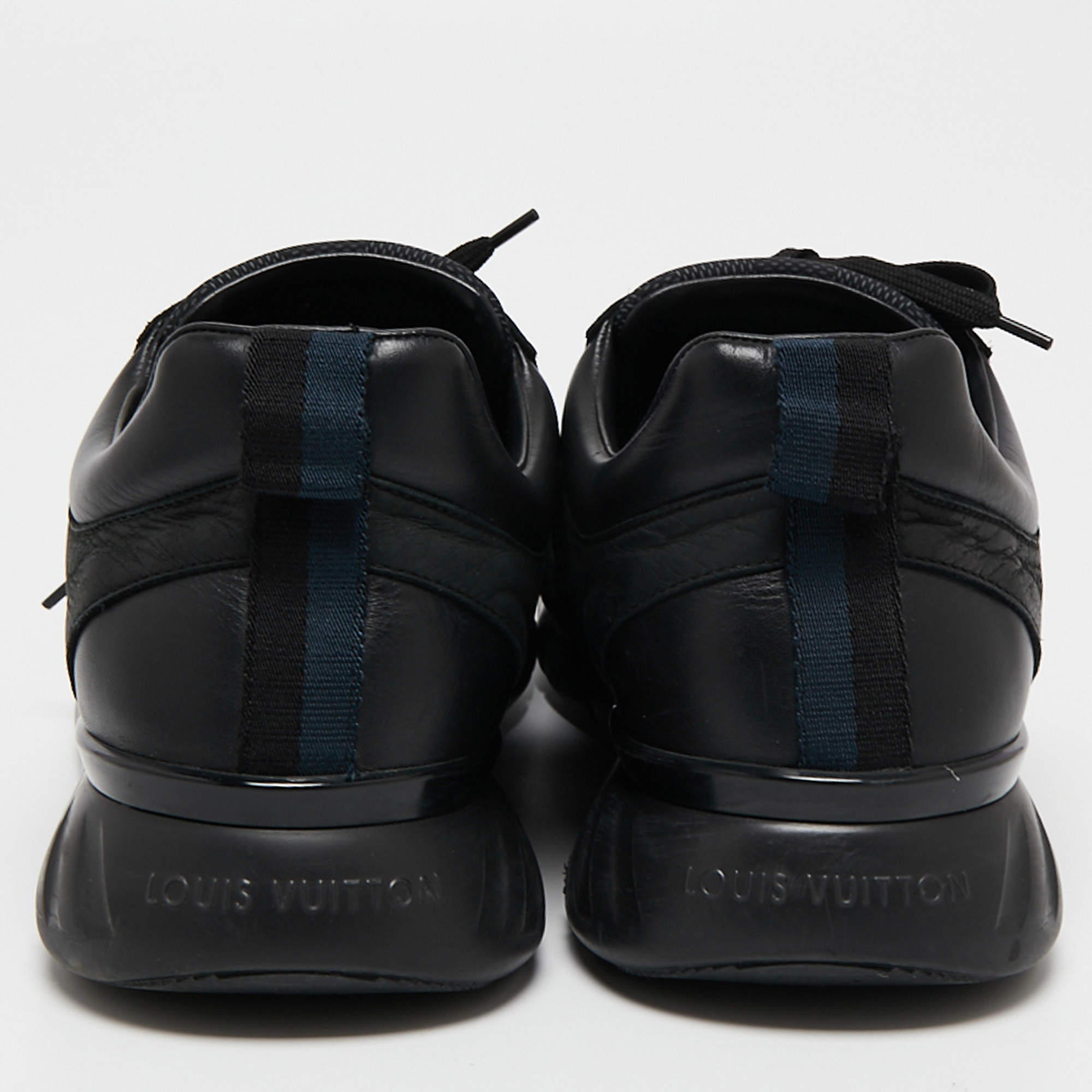Louis Vuitton Black Damier Nylon and Leather Fastlane Low Top Sneakers Size  43 - ShopStyle