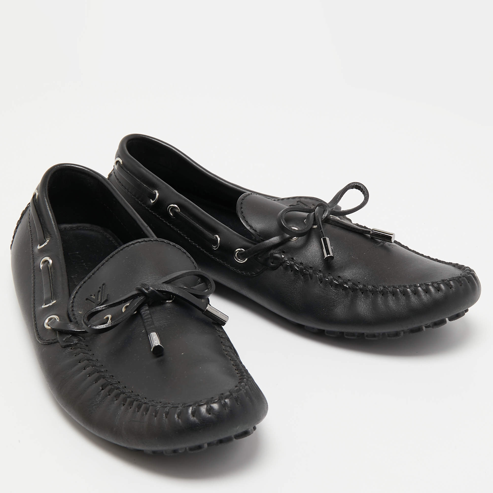 Louis Vuitton Black Leather Arizona Loafers Size 42 Louis Vuitton