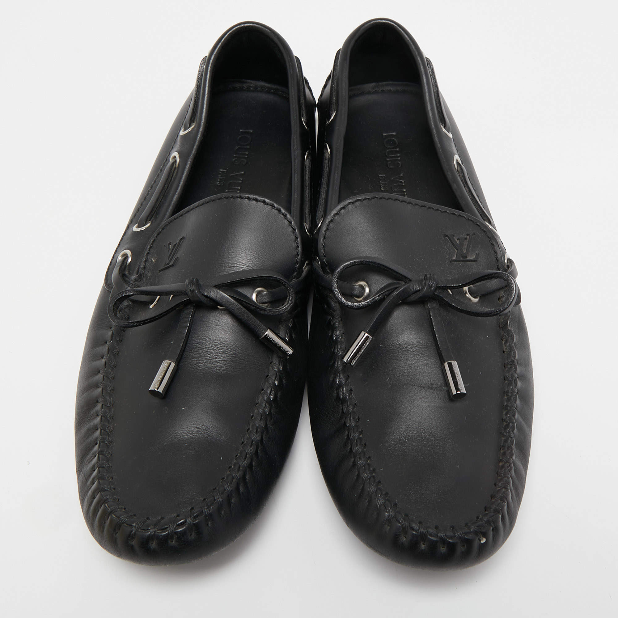 Louis Vuitton Black Leather Arizona Loafers Size 42 Louis Vuitton