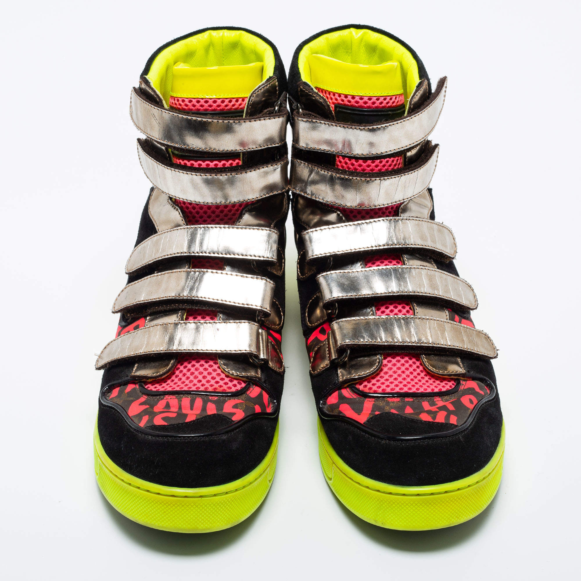 Louis Vuitton Graffiti High-Top Sneakers - Black Sneakers, Shoes - LOU73978