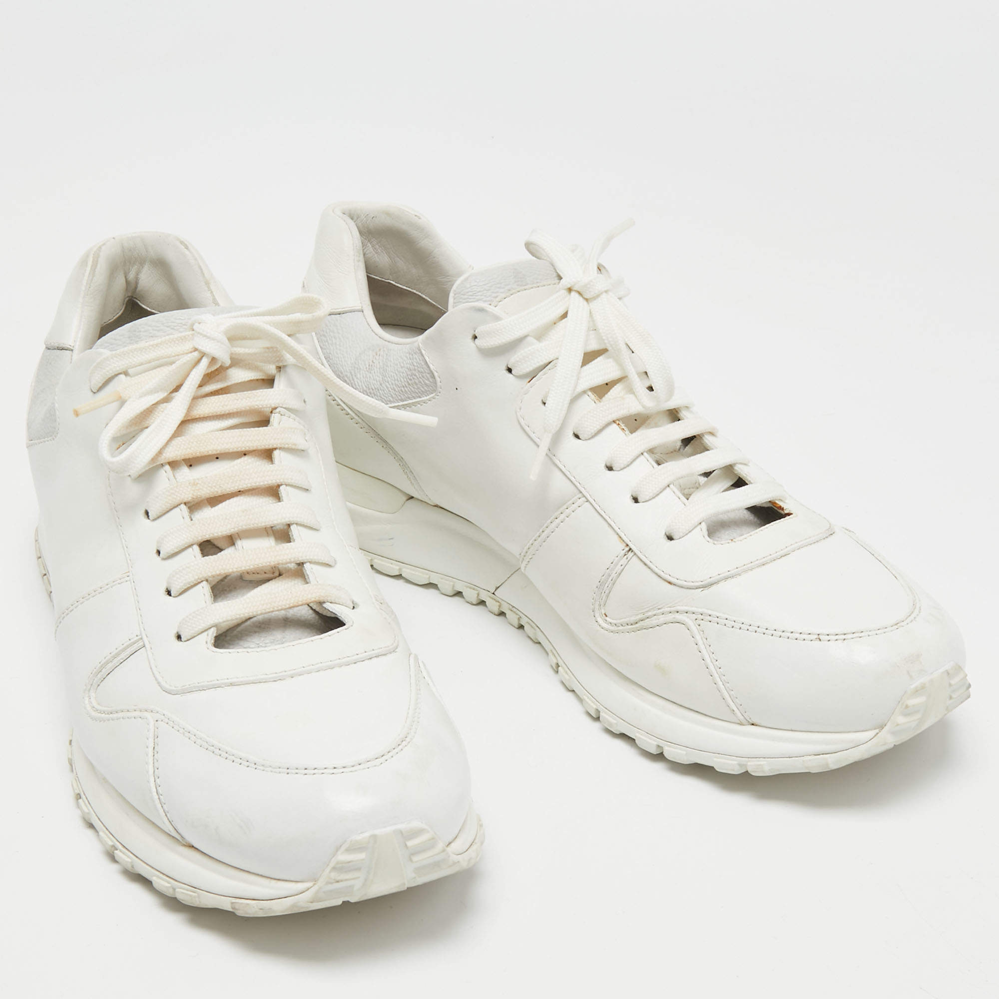 Run away leather trainers Louis Vuitton White size 37 EU in Leather -  34247451