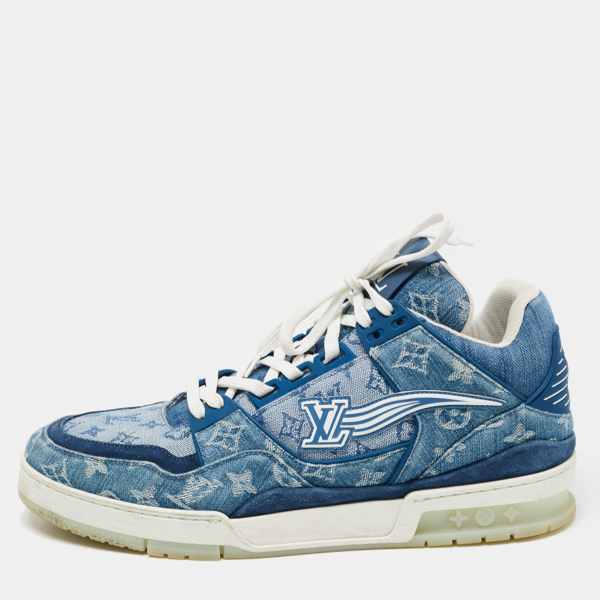 Louis Vuitton Trainer Sneakers (Blue) – Luxxe