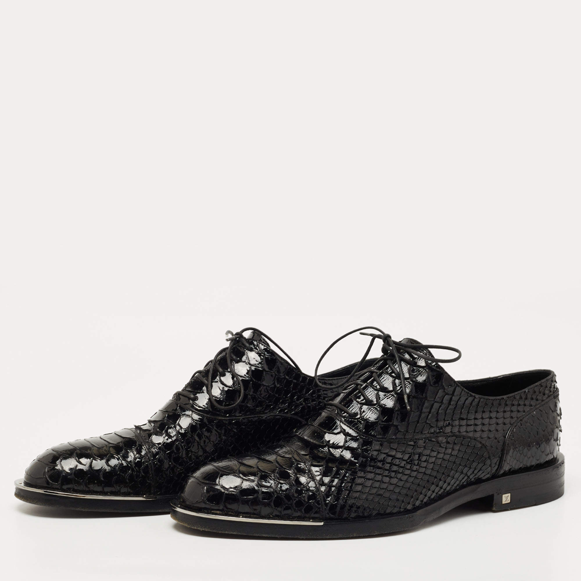 Louis Vuitton Crocodile Derby Shoes - Brown Oxfords, Shoes