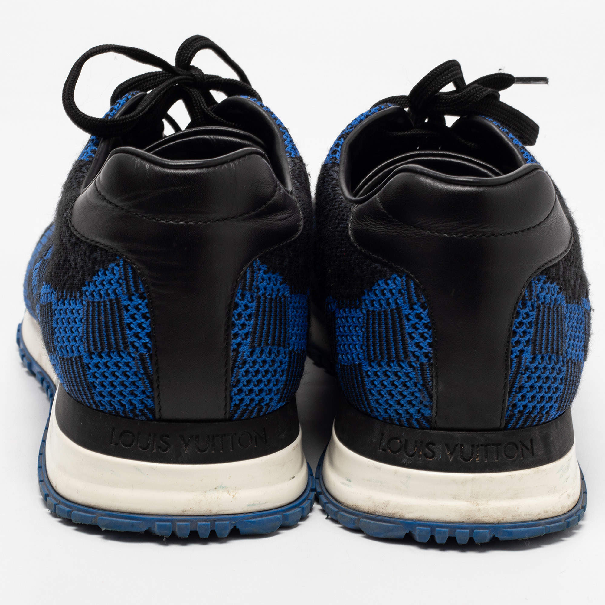 Louis Vuitton Blue/Black Damier Mesh and Leather Run Away Sneakers Size  42.5 Louis Vuitton | The Luxury Closet