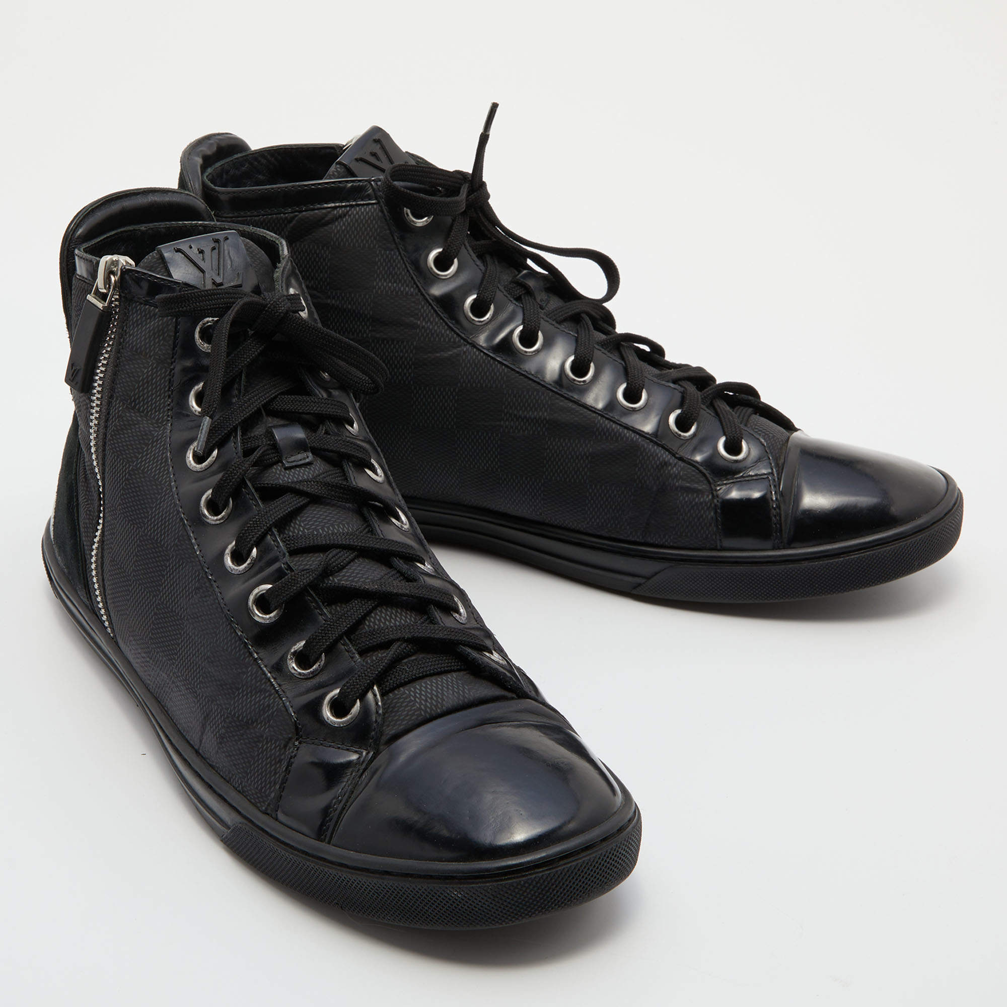 Louis Vuitton Black Damier Graphite Gemine Shoe Trunk