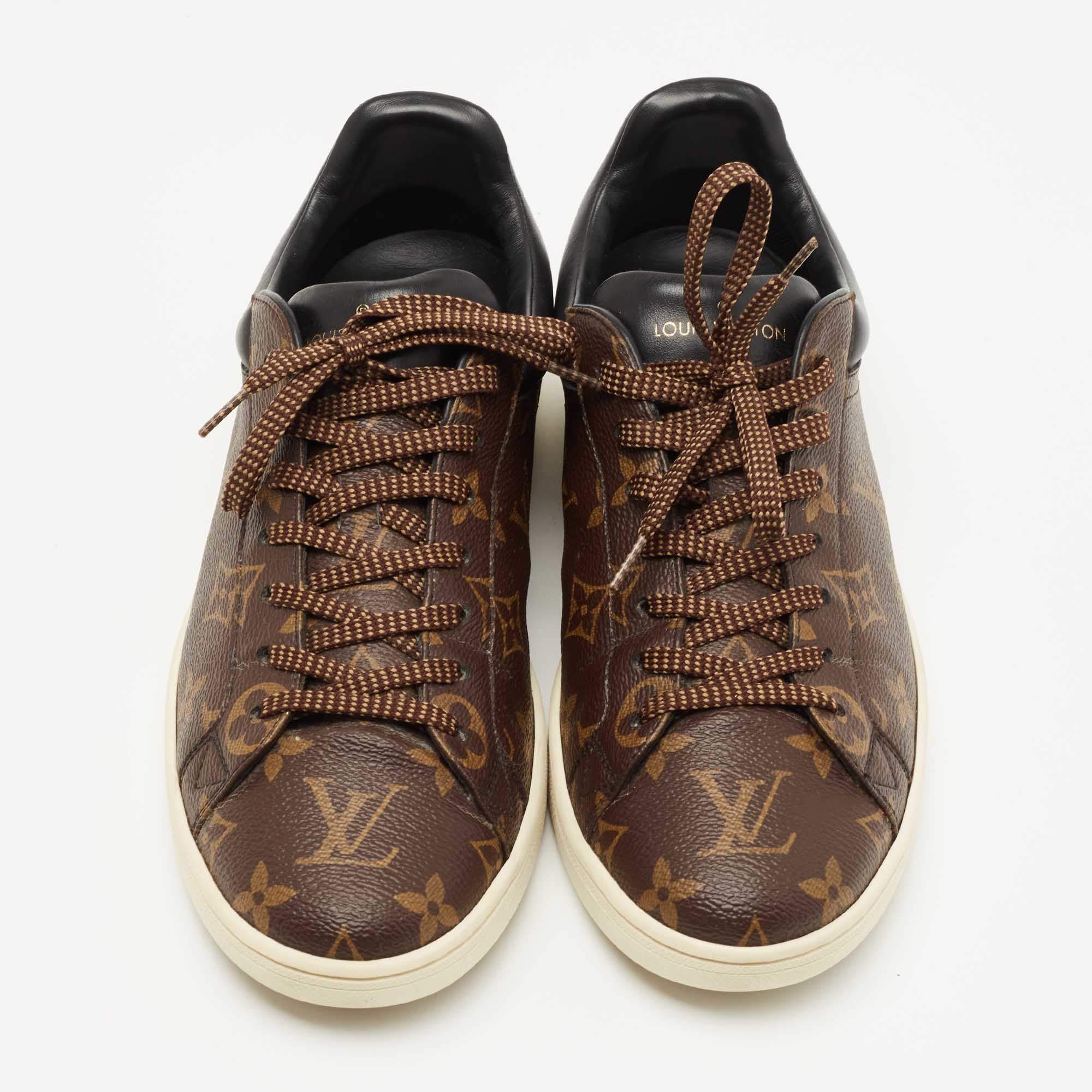 Louis Vuitton Brown Monogram Canvas and Leather Frontrow Low Top Sneakers  Size 40 Louis Vuitton | The Luxury Closet