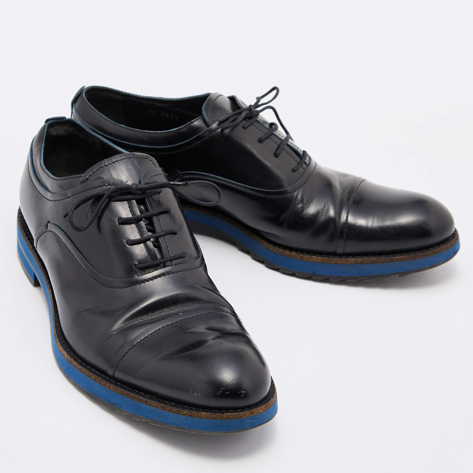 Louis Vuitton Black Patent Leather Casual Oxfords LI 1028 Shoes Mens Size  US 9.5