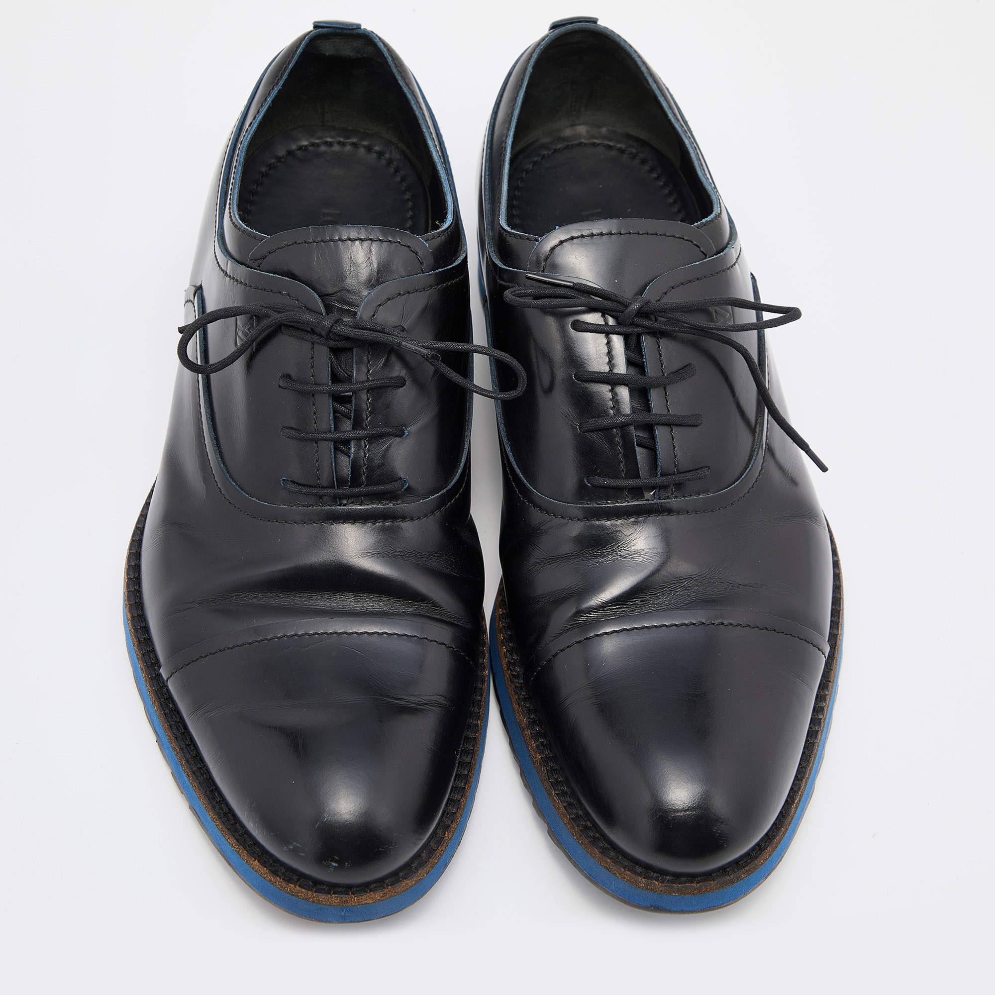 Louis Vuitton Men's Black Leather Loyalty Richelieu Oxford Shoe – Luxuria &  Co.