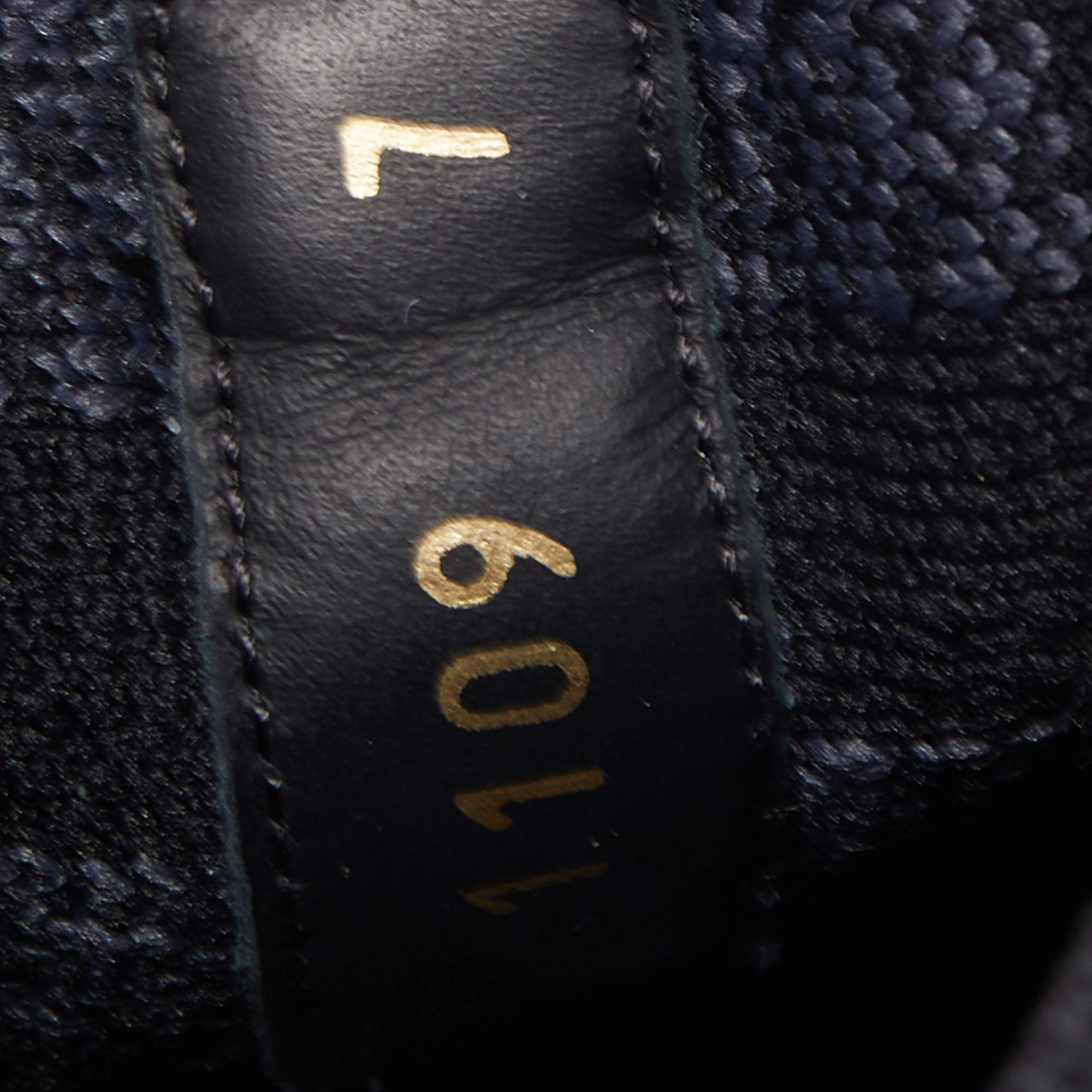 Louis Vuitton Black/Grey Damier Knit Fabric Fastlane Low Top