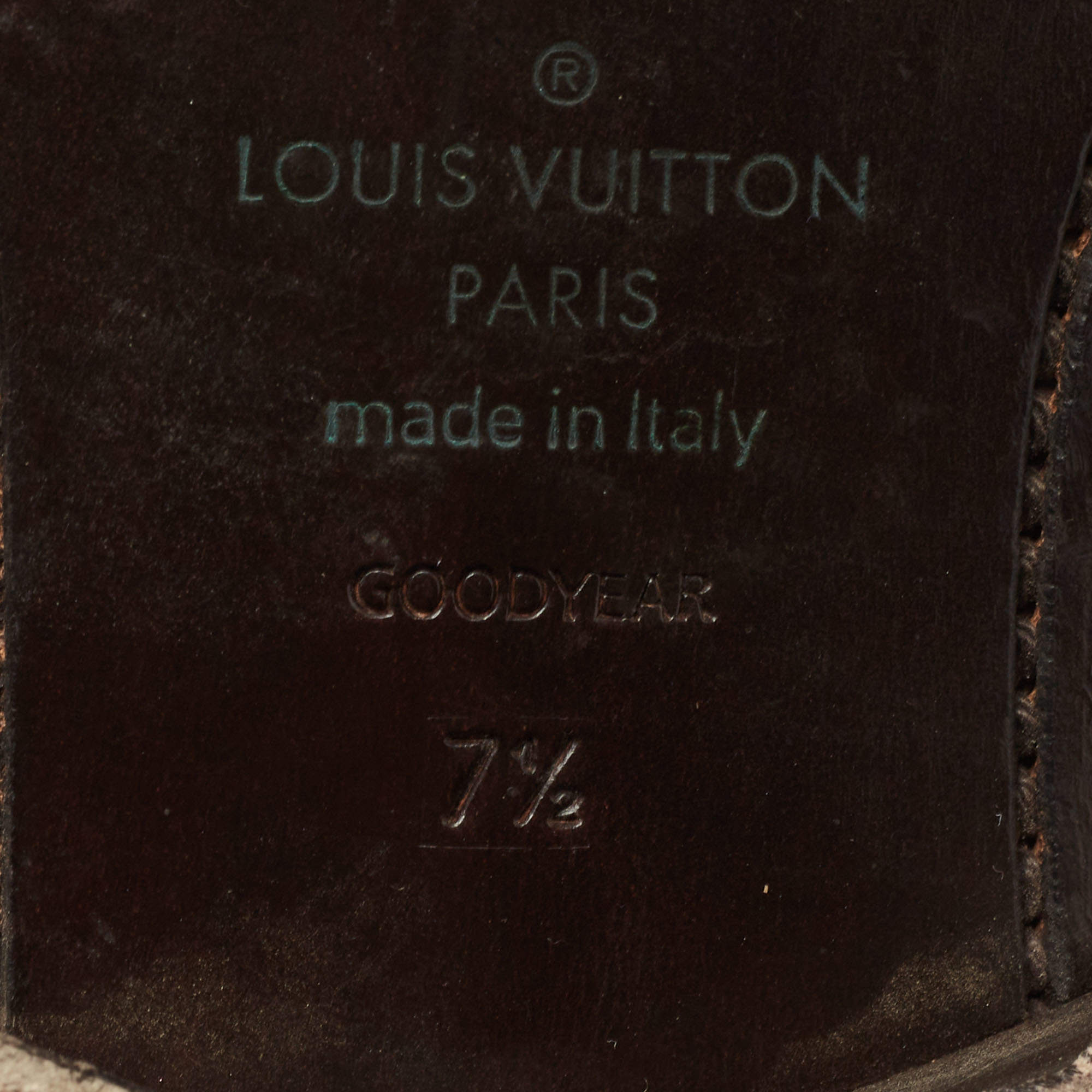 Louis Vuitton Brown Brogue Leather Lace Up Derby Size 41.5 Louis Vuitton