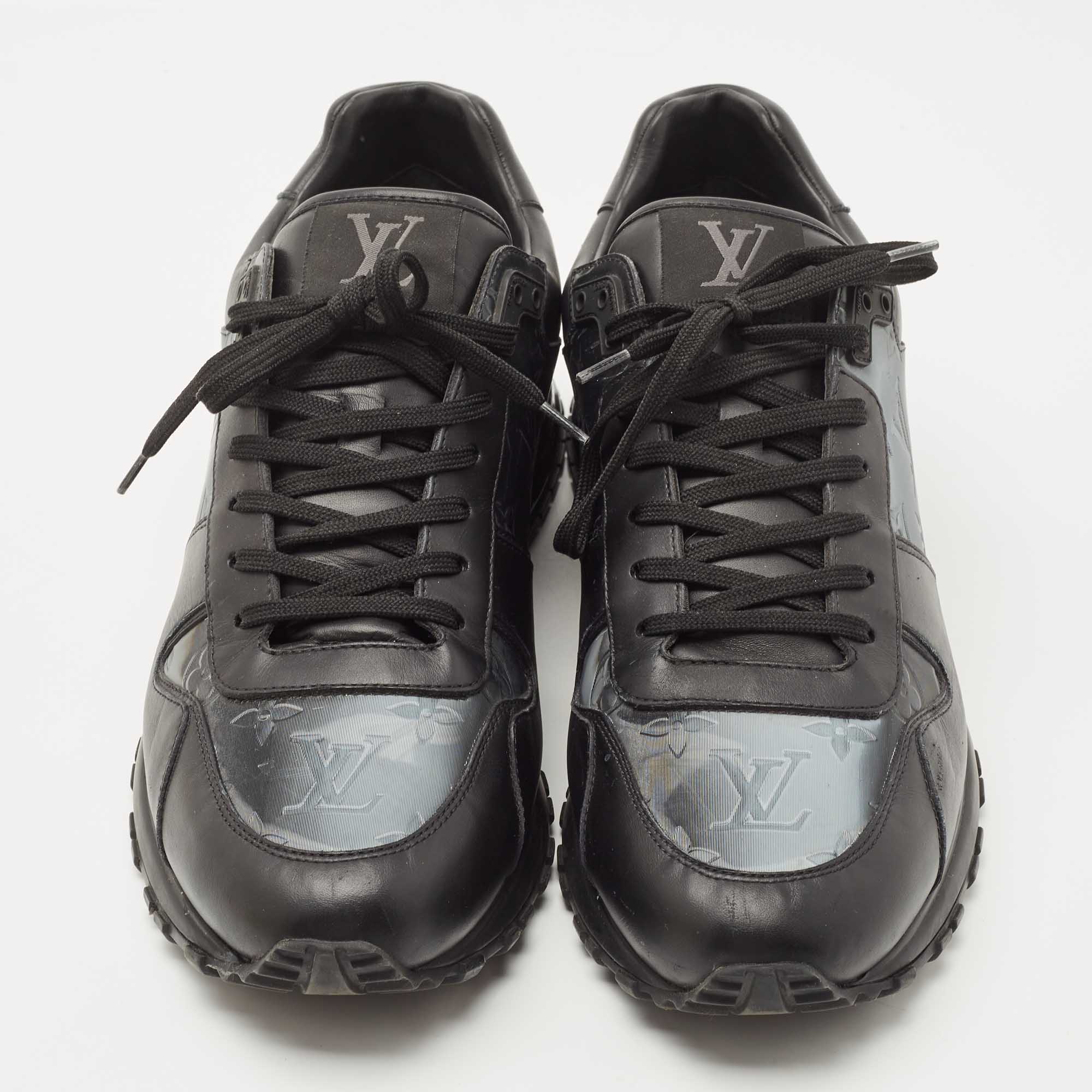 Louis Vuitton Black/Iridescent Monogram Textile and Leather Run Away  Sneakers Size 40 Louis Vuitton | The Luxury Closet