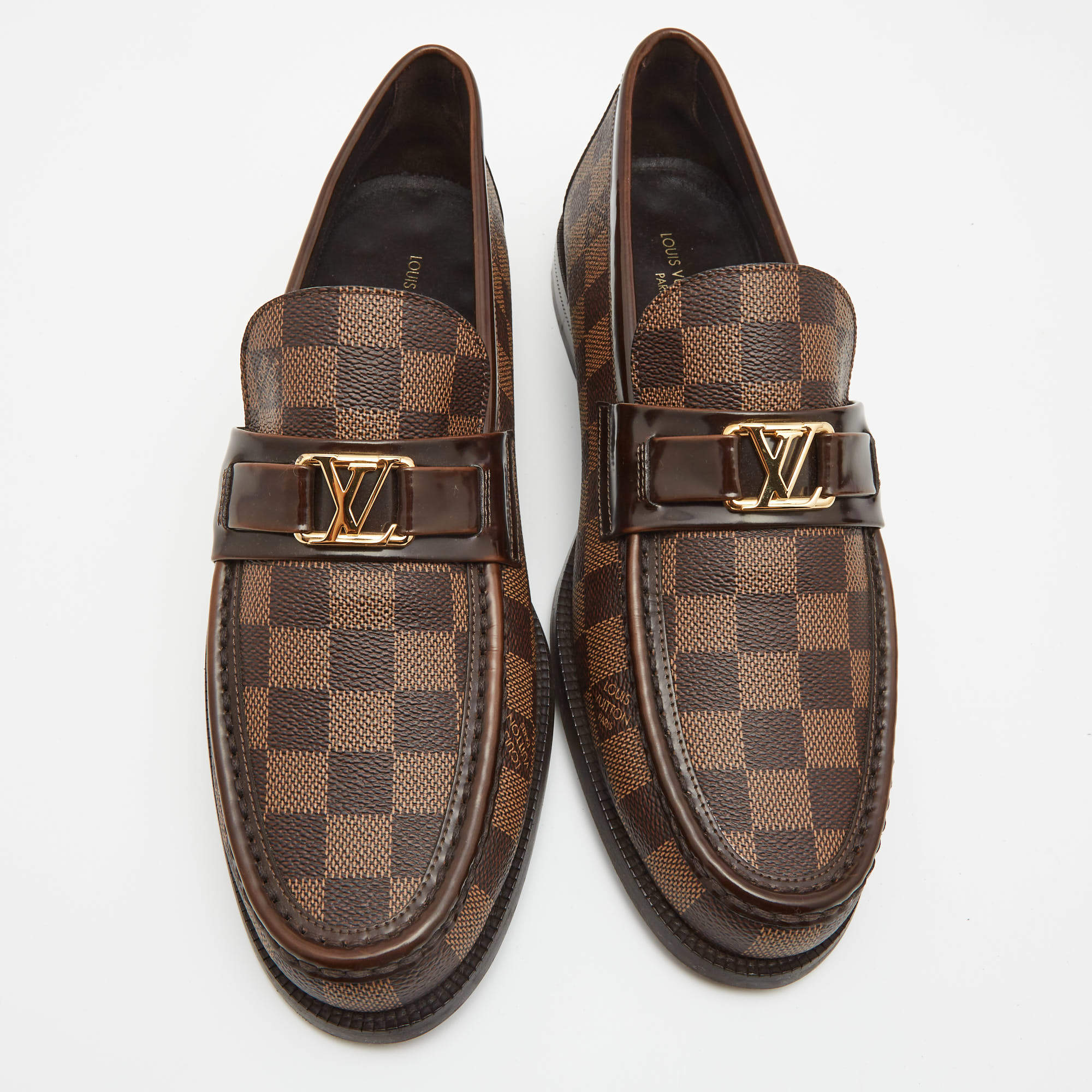 Louis Vuitton Dark Brown Leather Major Loafers Size 44 Louis Vuitton