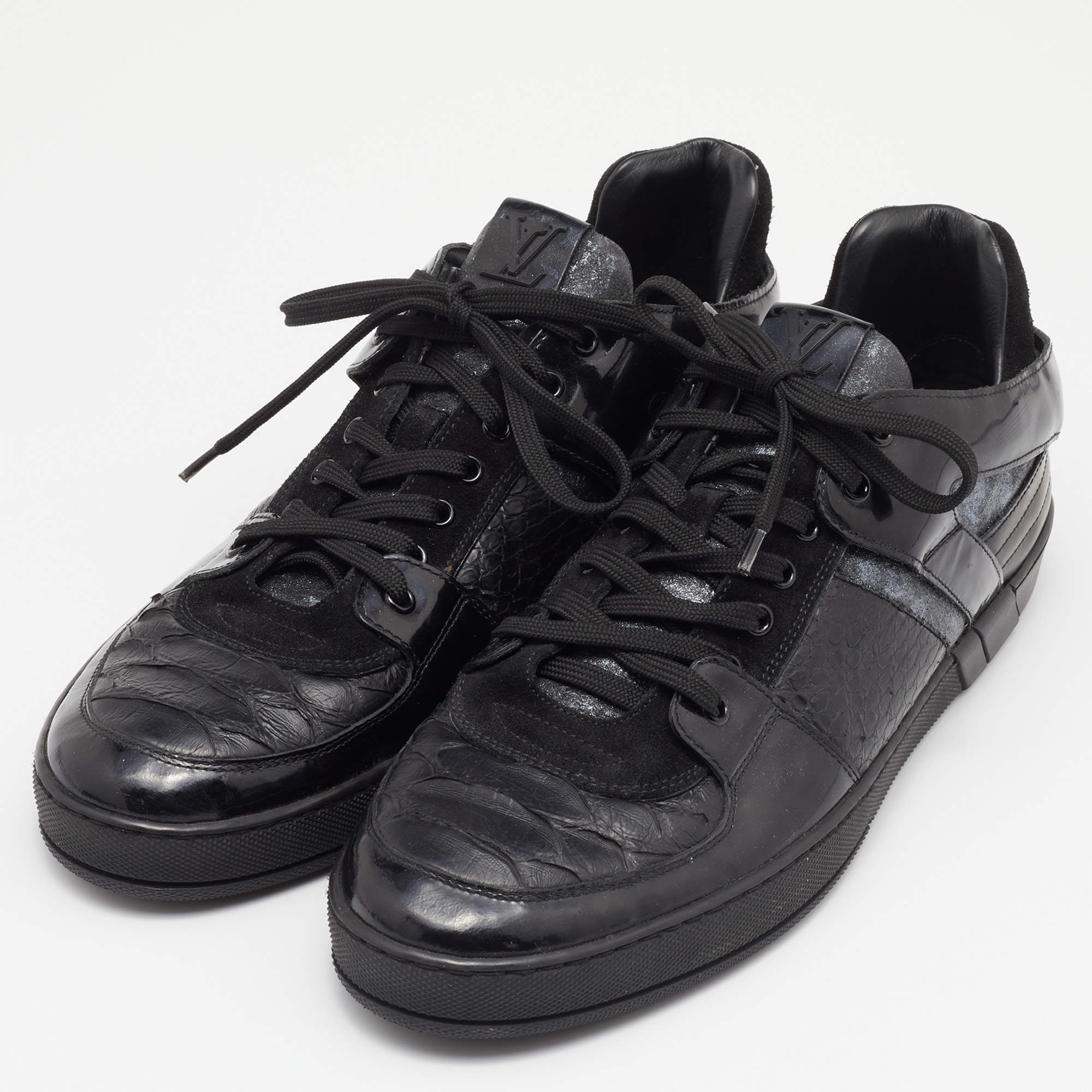 Louis Vuitton Beige/Brown Python Low Top Sneakers Size 41 Louis