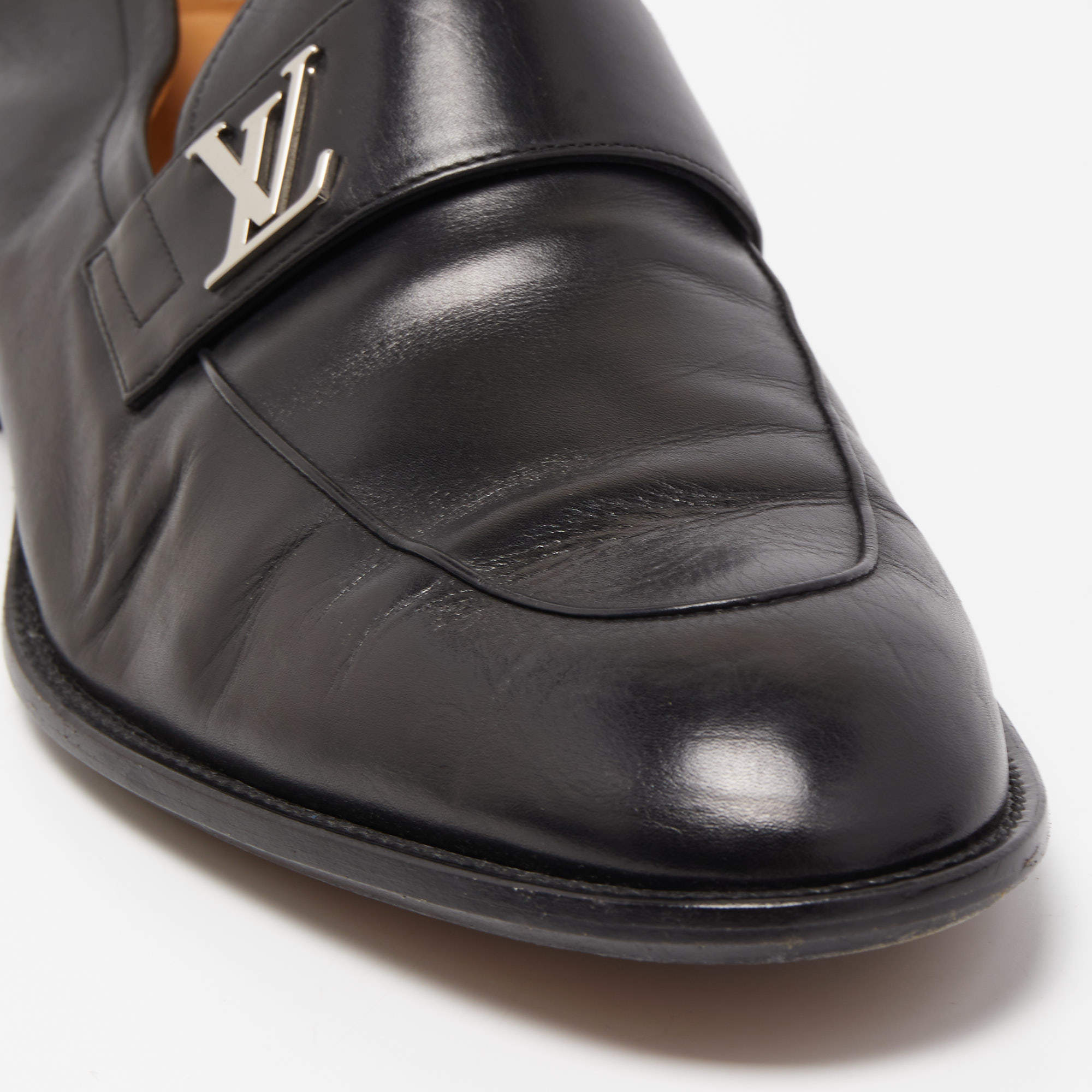 Louis Vuitton Black Leather Saint Germain Loafers Size 40.5 at 1stDibs   louis vuitton saint germain loafer, lv saint germain loafer, louis vuitton  loafers black