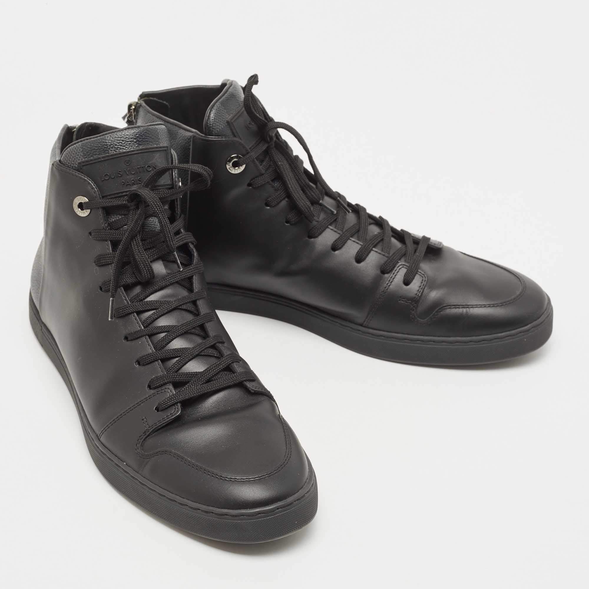 LOUIS VUITTON sneakers SHOES DAMIER GRAPHITE CANVAS 10 44 SNEAKERS SHOES  Black Leather ref.663540 - Joli Closet