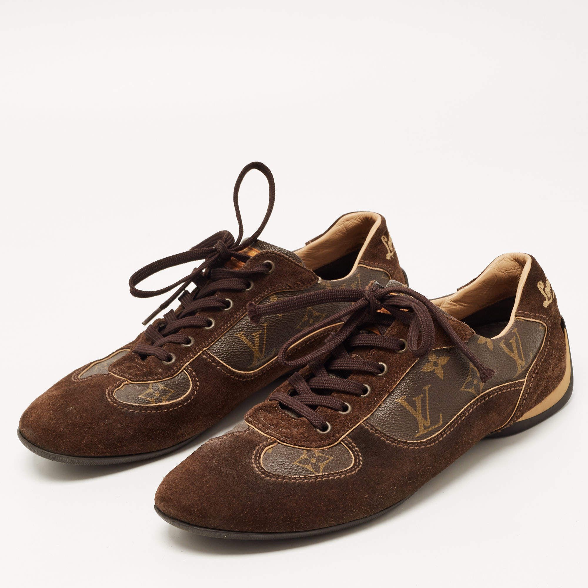 Louis Vuitton Men's x NBA Abbesses Derby Sneakers Patent Monogram