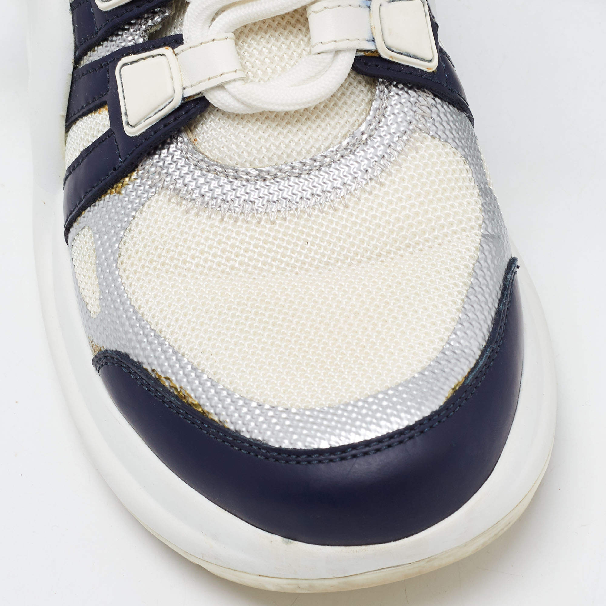 Louis Vuitton Blue/White Leather and Mesh Arclight Low Top Sneakers Size 37 Louis  Vuitton