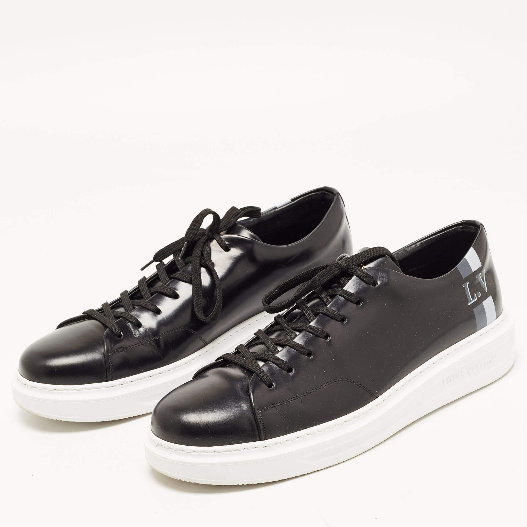 Louis Vuitton - Authenticated Beverly Hills Trainer - Leather Black For Man, Never Worn