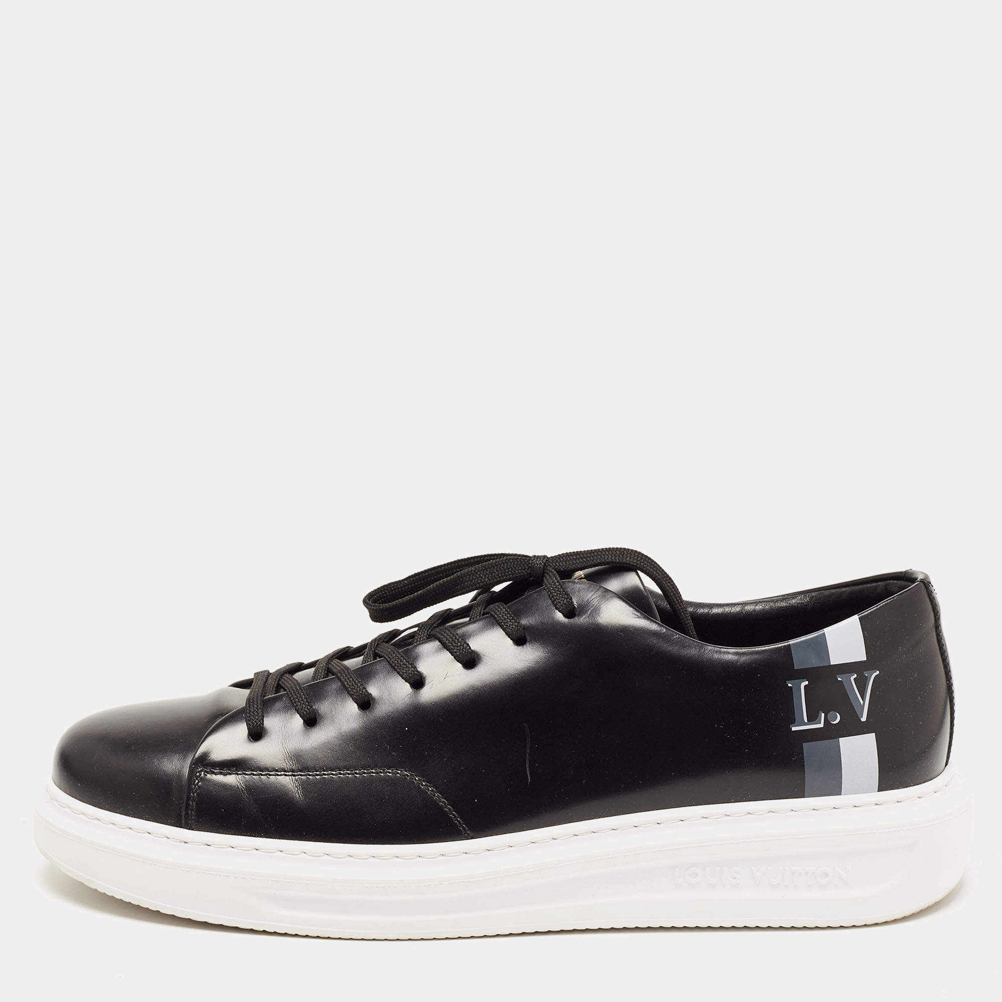 Beverly hills leather low trainers Louis Vuitton Black size 12 UK