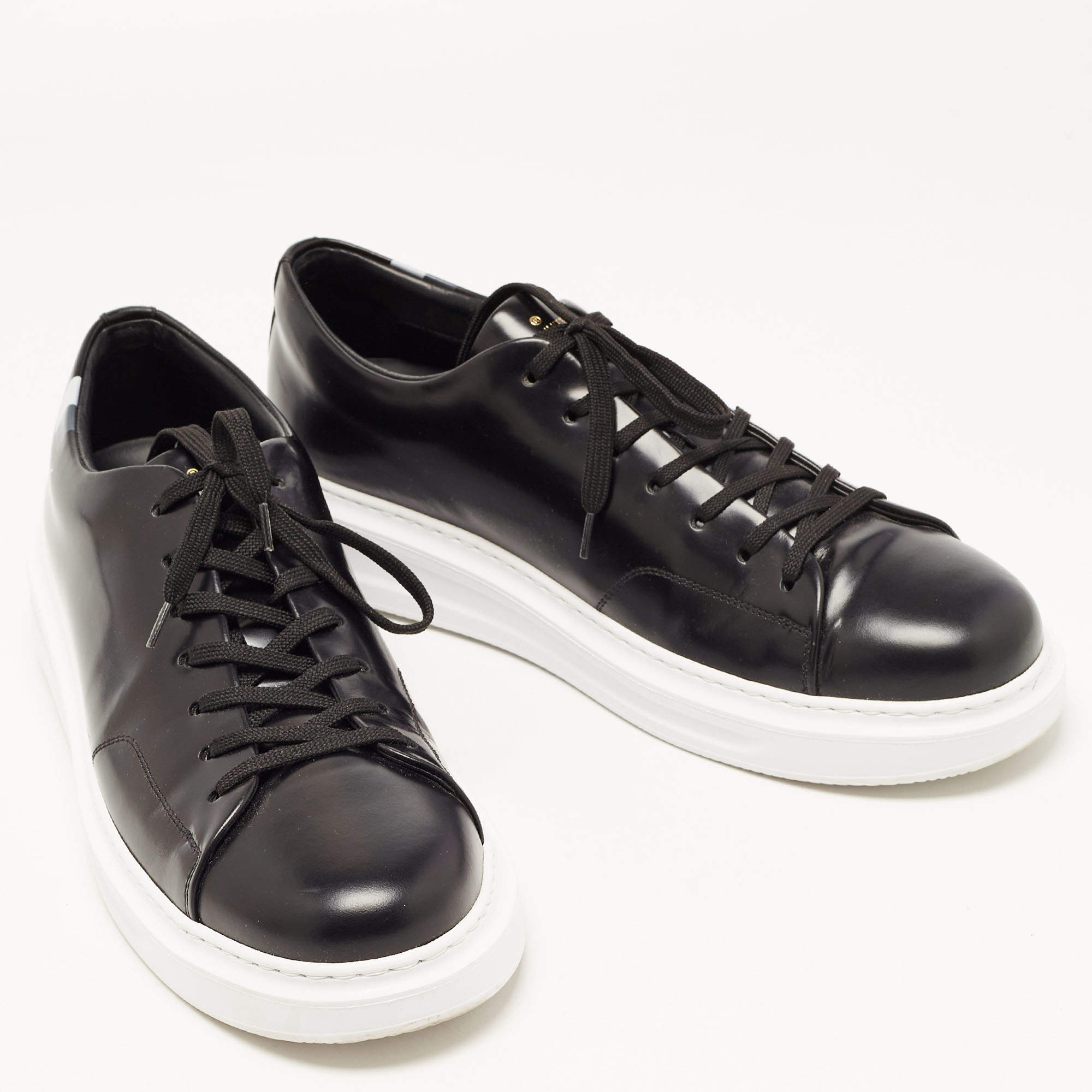 Louis Vuitton Black Leather Beverly Hills Sneakers Size 44 Louis Vuitton