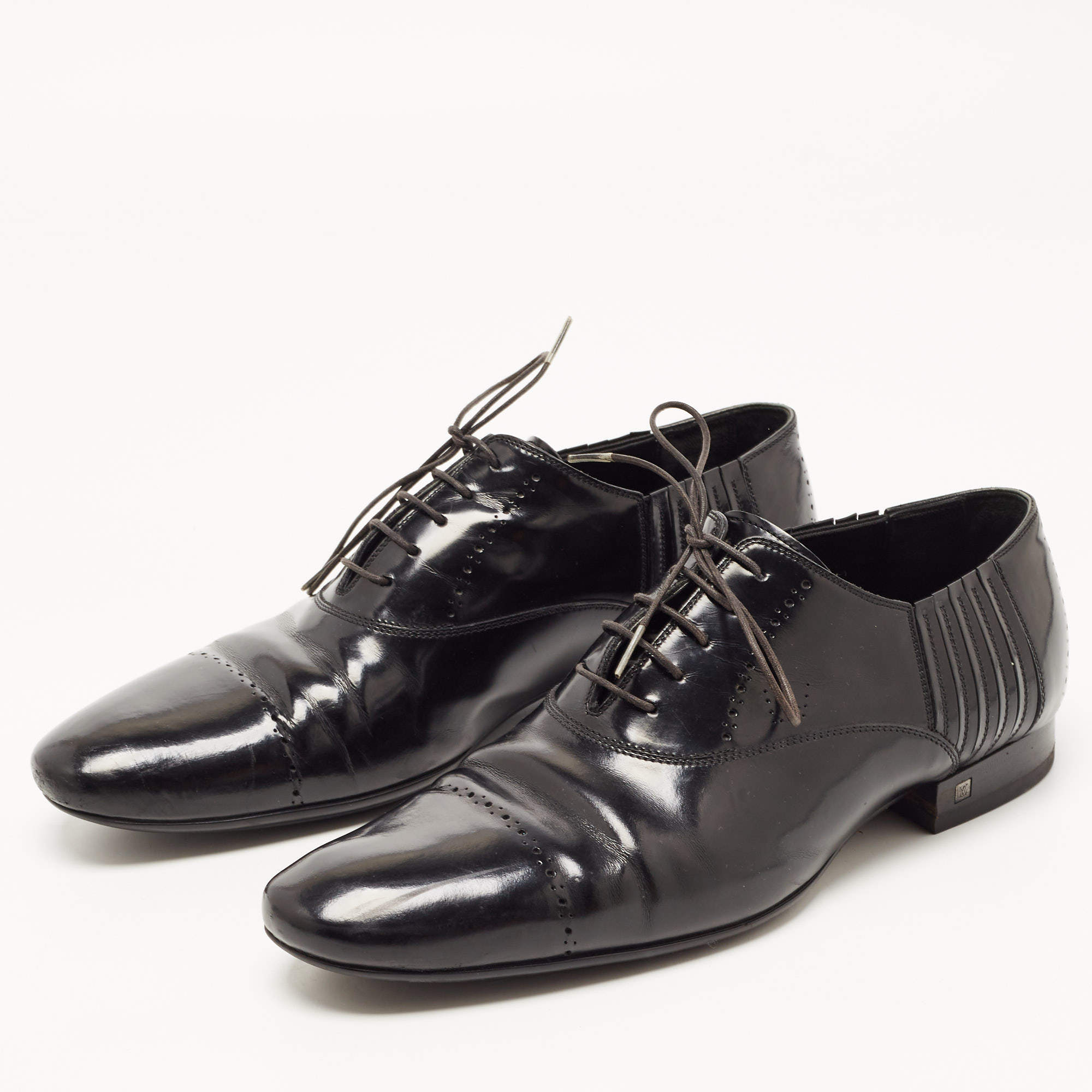 LOUIS VUITTON TEAM DERBY SHOES 7 41 SNEAKERS IN LEATHER AND BLACK