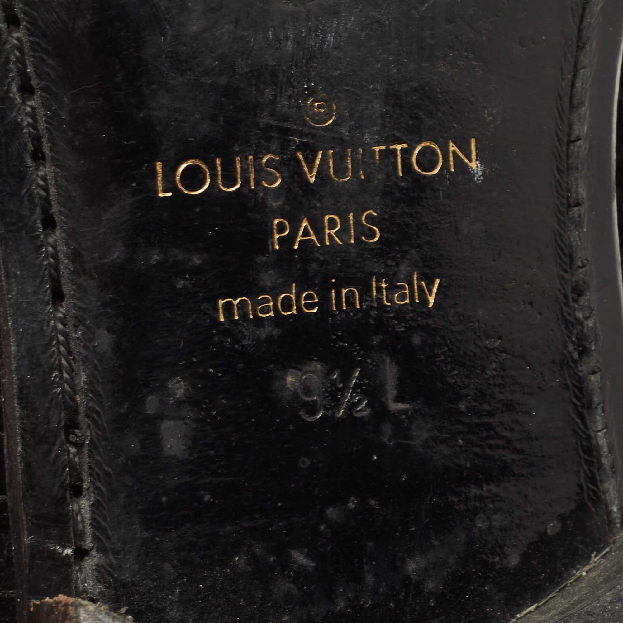 Louis Vuitton Black Check Velvet Tassel Detail Smoking Slippers Size 43.5 Louis  Vuitton