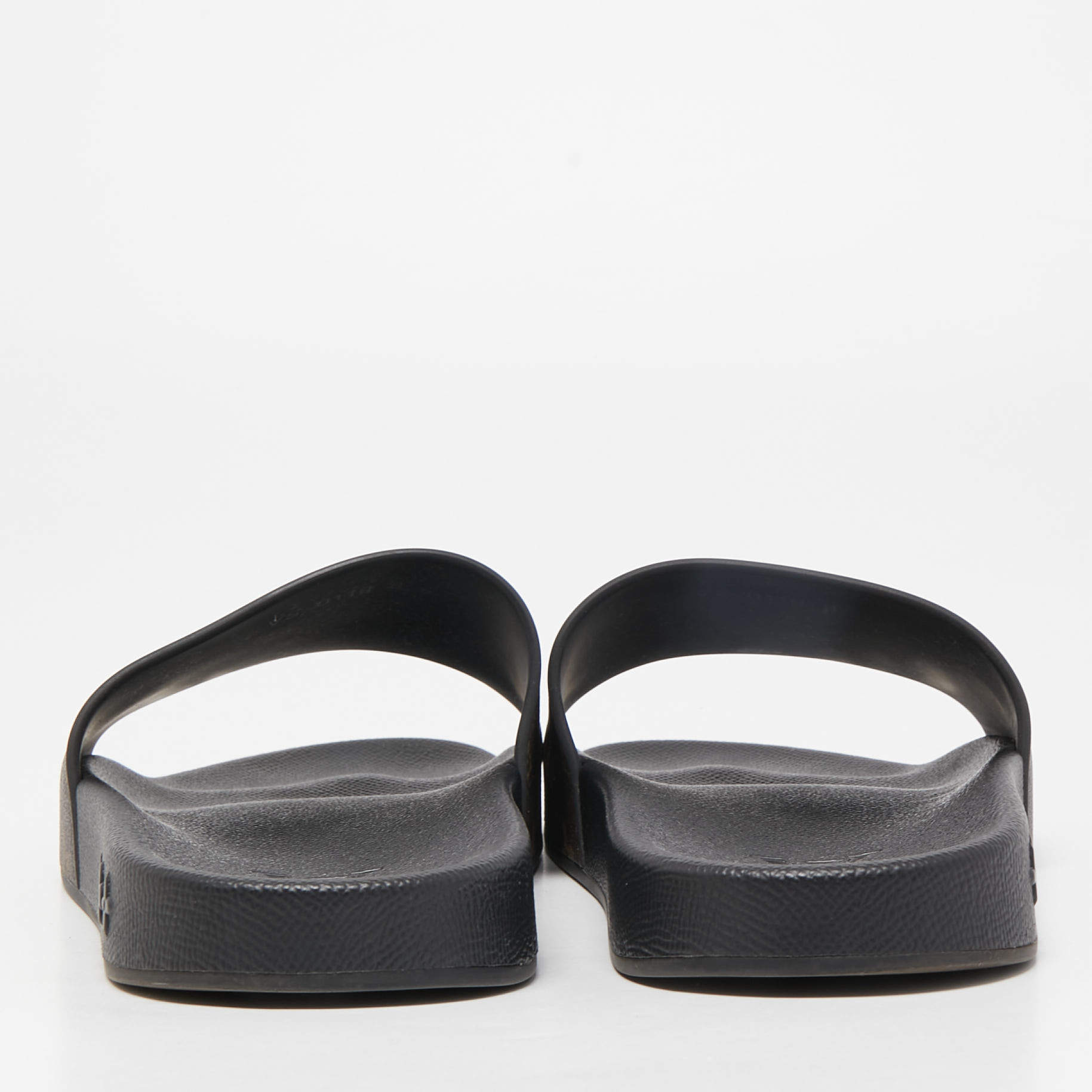 Waterfront leather sandals Louis Vuitton Black size 42 EU in