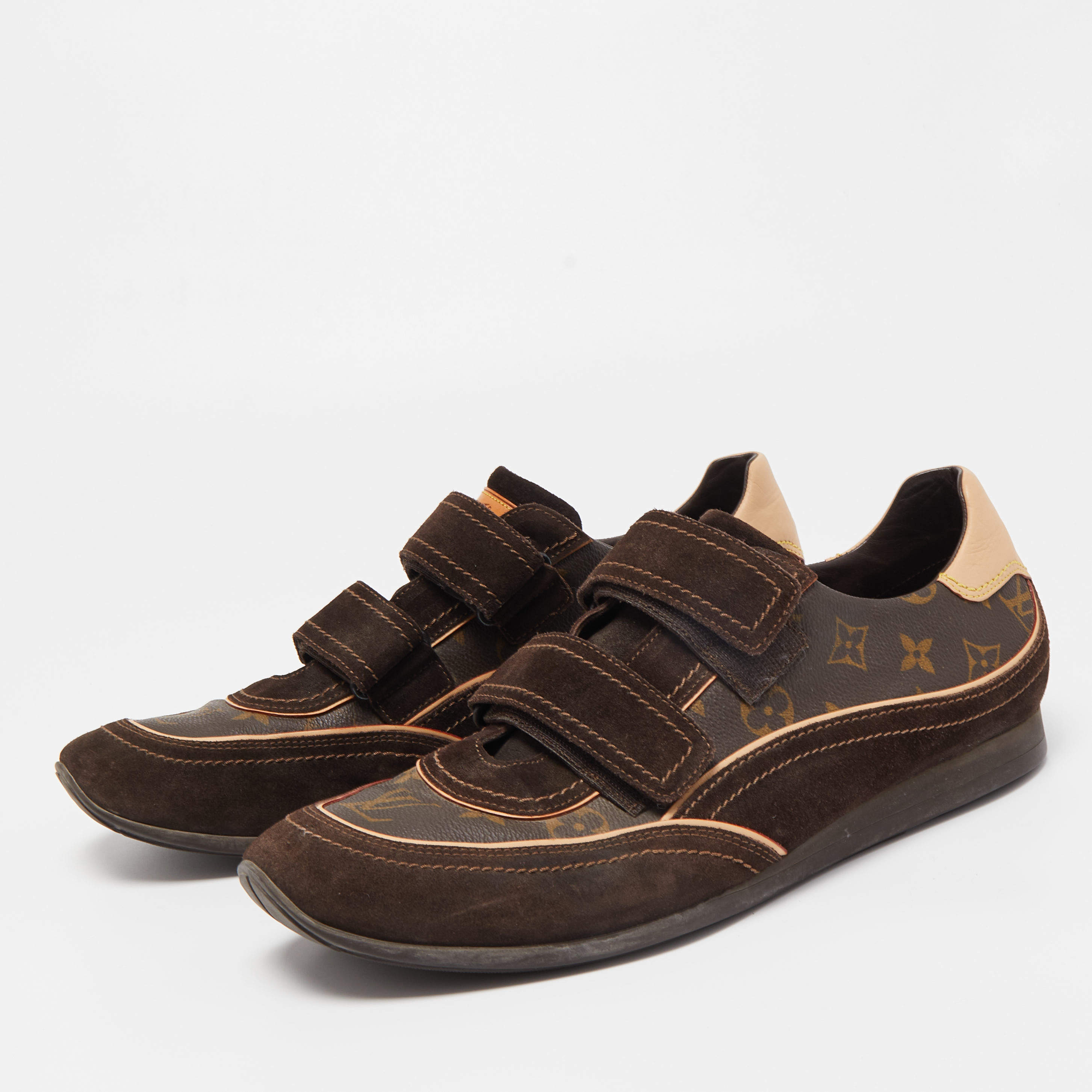 Louis Vuitton Suede and Canvas Sneakers (Trainers) Brown 7