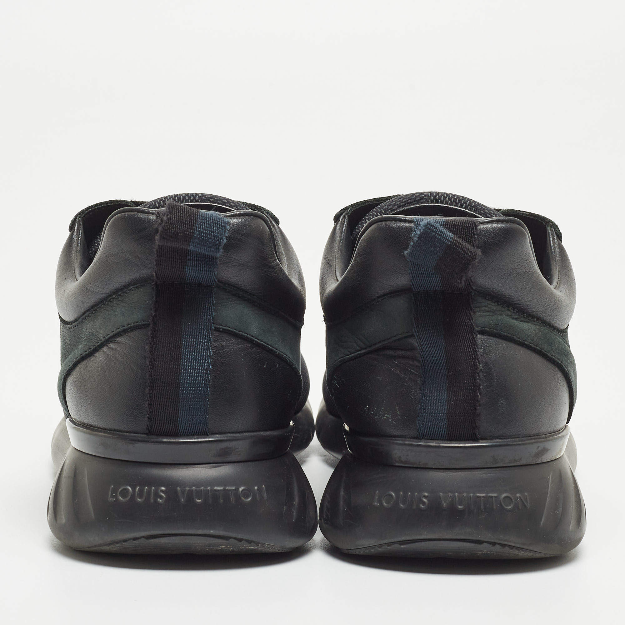 Louis Vuitton Grey Knit Fabric Fastlane Sneakers Size 41 Louis