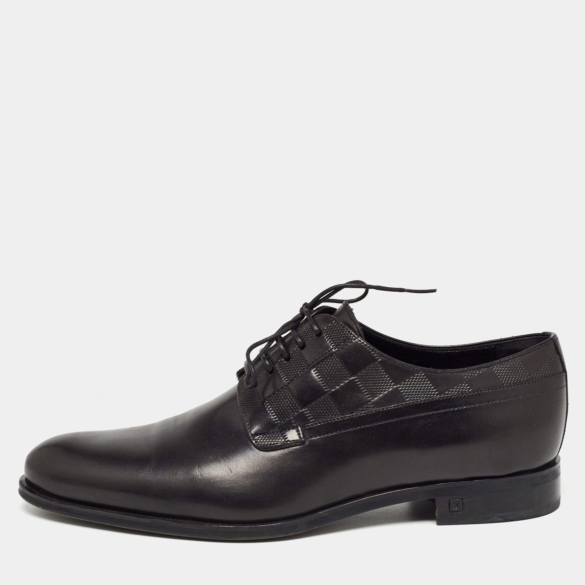 مملوكة مسبقًا Louis Vuitton Black Leather Lace Up Derby Size 41