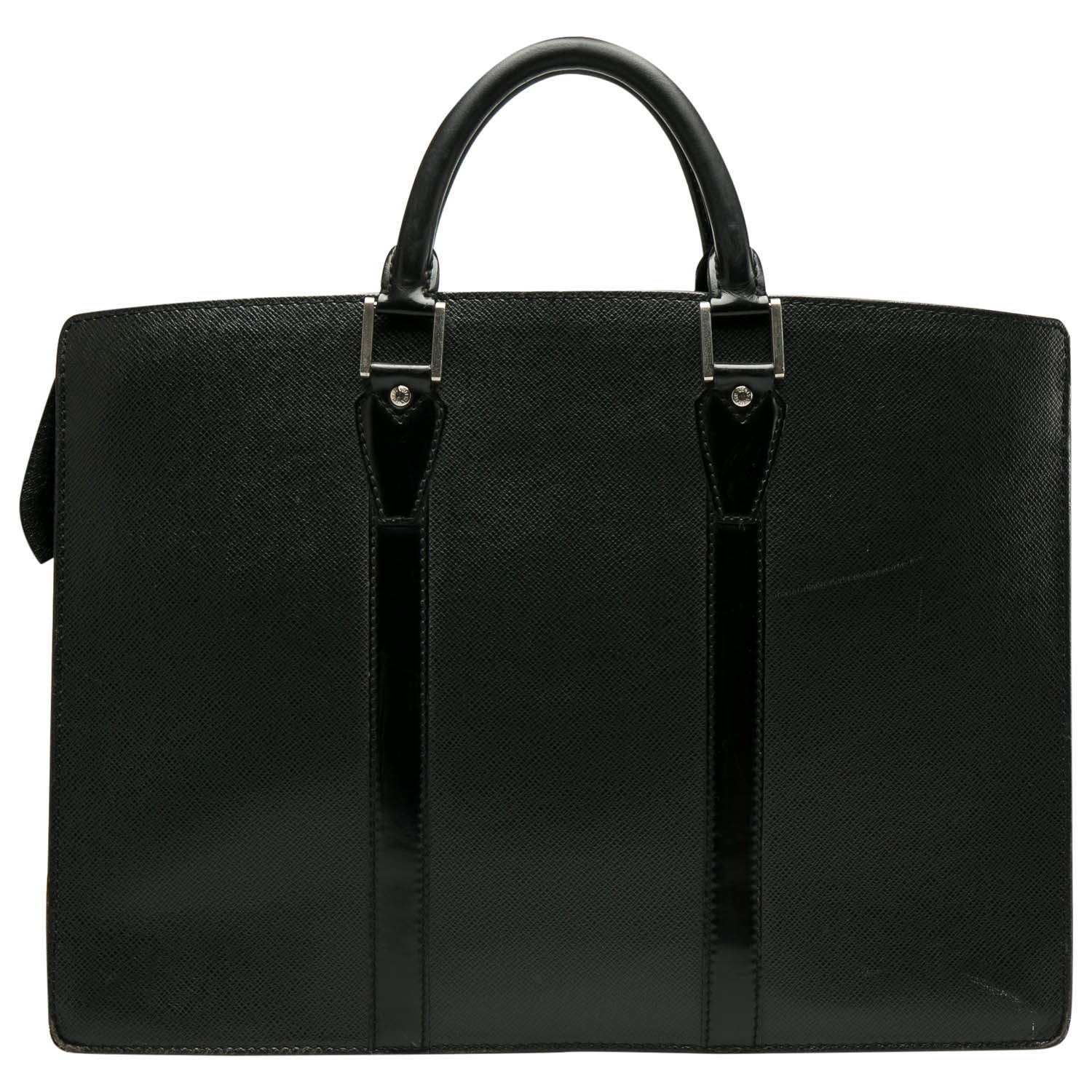 Louis Vuitton Black Taiga Leather Lozan Briefcase