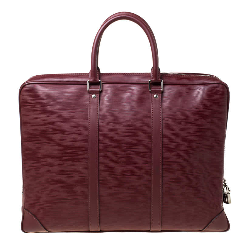 Louis Vuitton Bordeaux Epi Leather Porte-Documents Voyage Bag Louis Vuitton