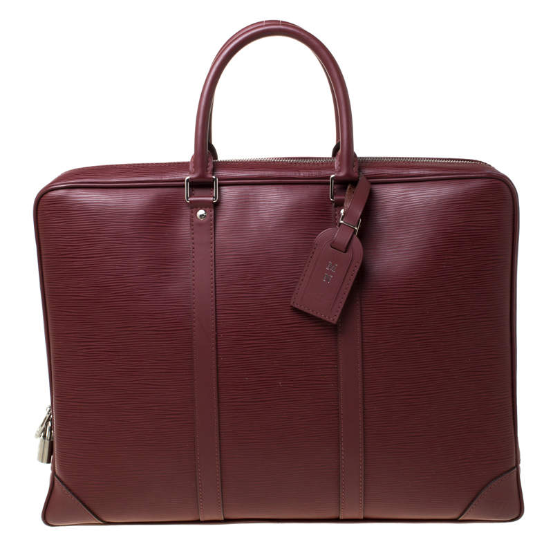 Louis Vuitton Bordeaux Epi Leather Porte-Documents Voyage Bag