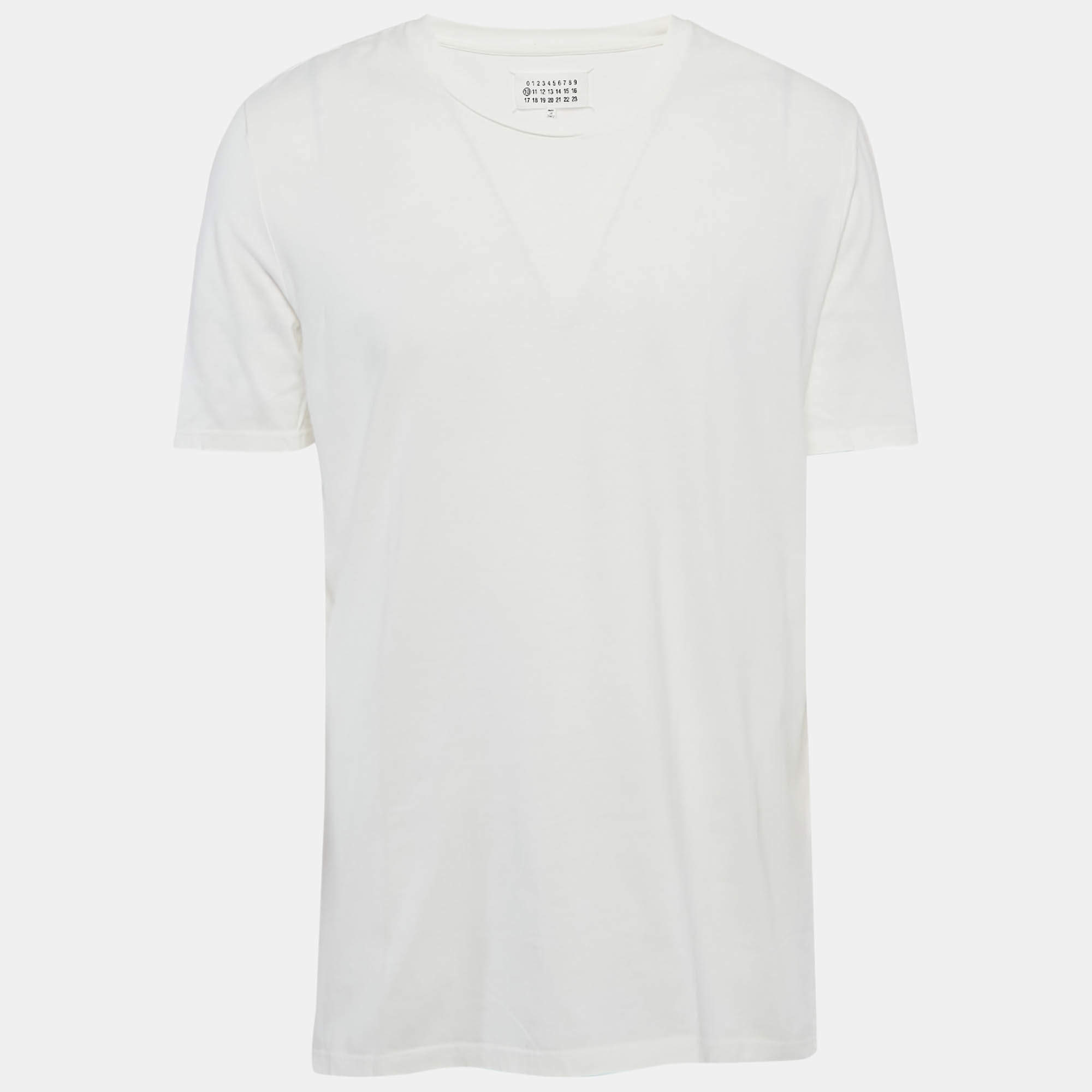 Maison Martin Margiela Off-White Cotton Knit T-Shirt XL