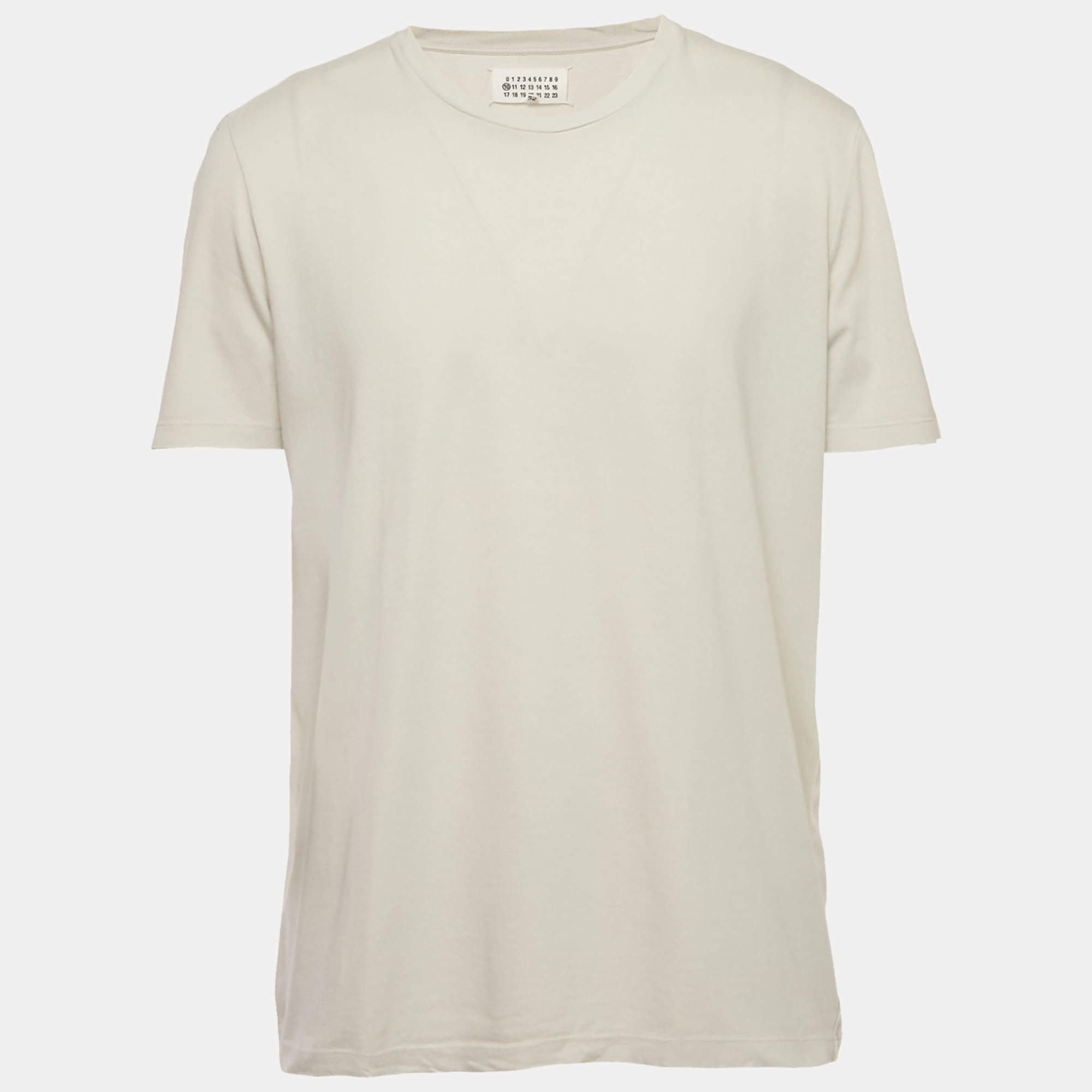 Pre Owned Maison Martin Margiela Grey Jersey Crewneck T-Shirt XL