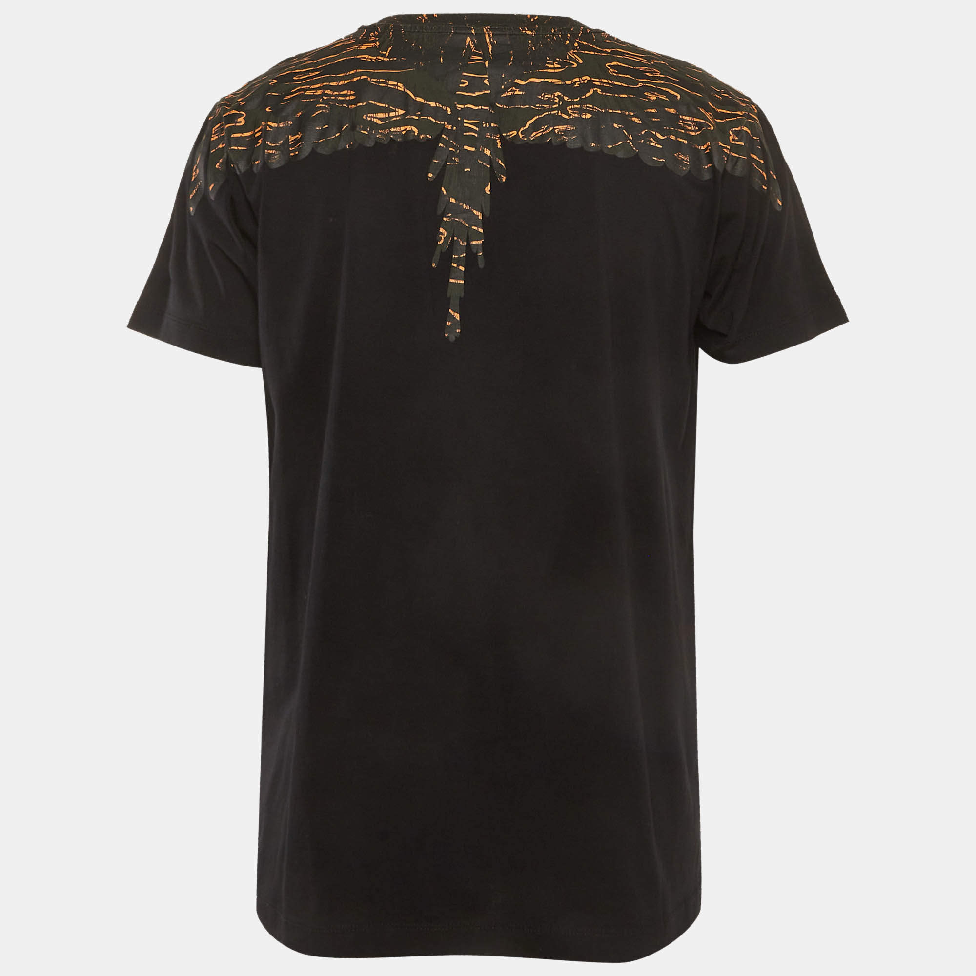Marcelo Burlon Black Cotton Back Wings Printed Crew Neck T-Shirt M