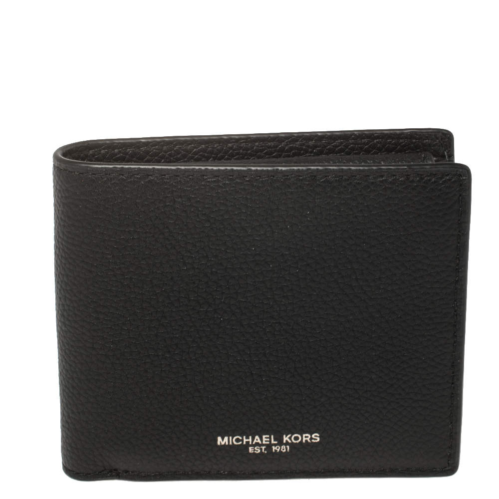 Michael Kors Black Leather Andy Bifold Wallet 