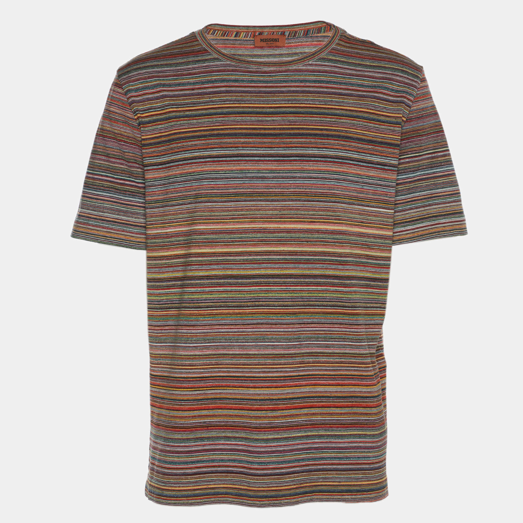 Pre Owned Missoni Multicolor Stripe Jersey T-Shirt S