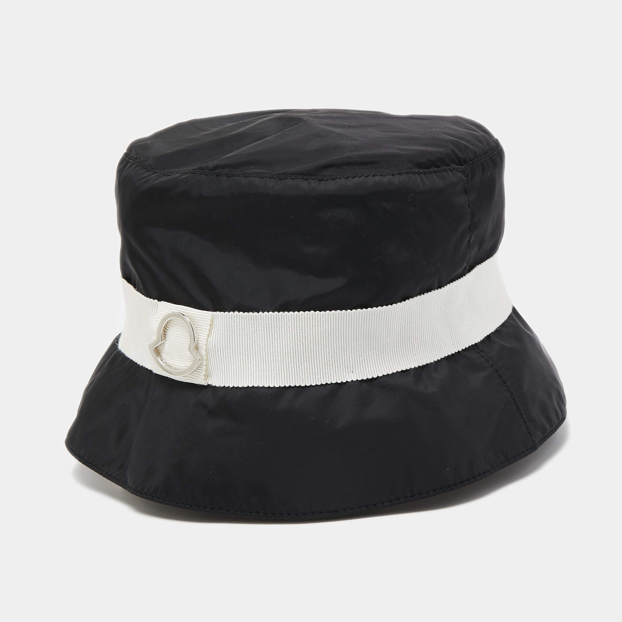 Moncler Black Nylon Bucket Hat S