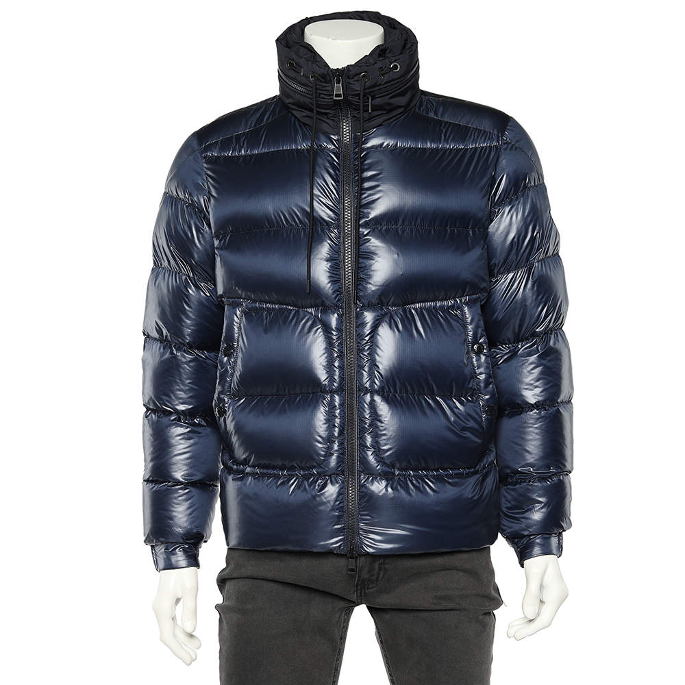 Moncler Navy Blue Quilted Badenne Puffer Jacket M