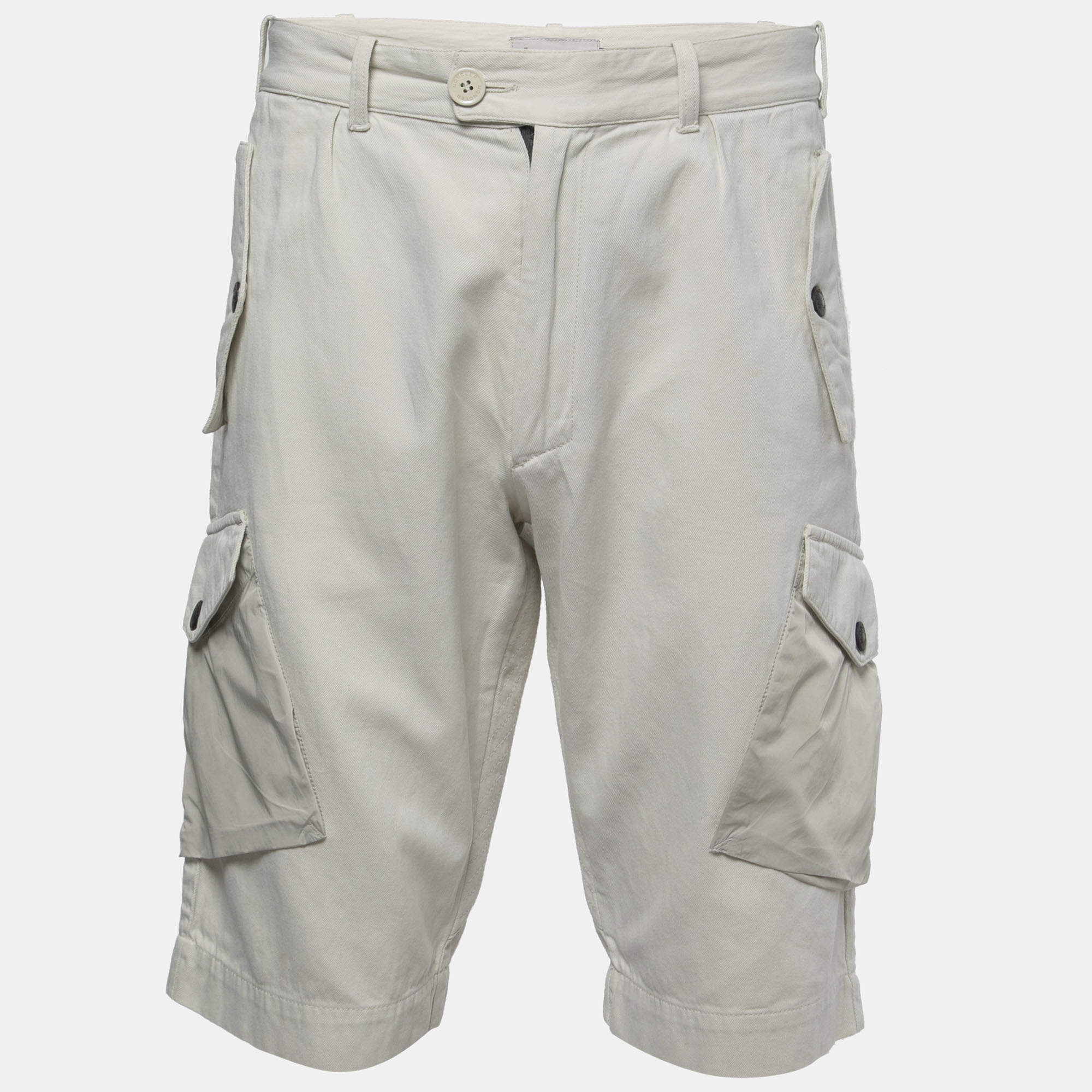 Moncler Beige Denim Bermuda Shorts M