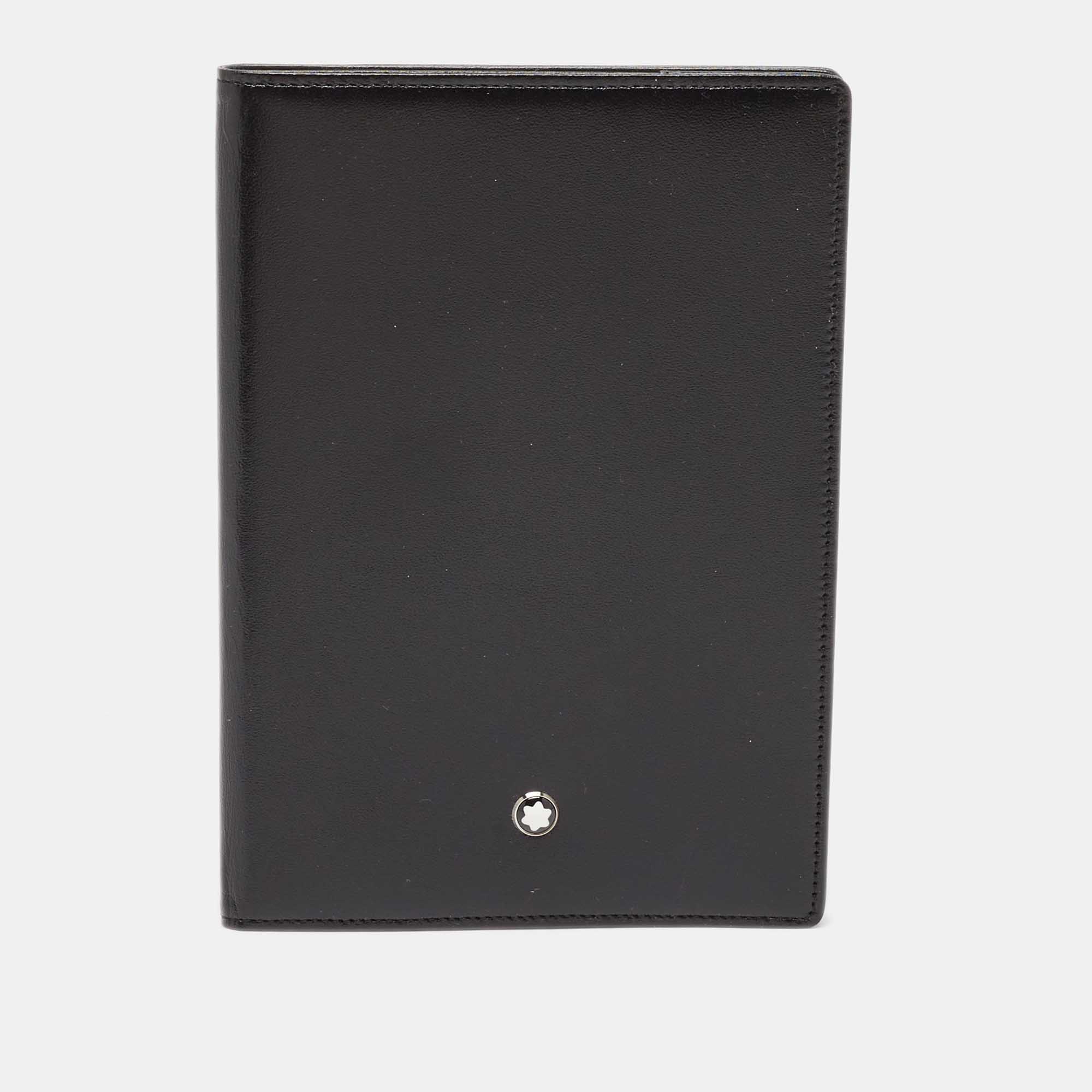 Montblanc Black Leather Meisterstuck Passport Holder