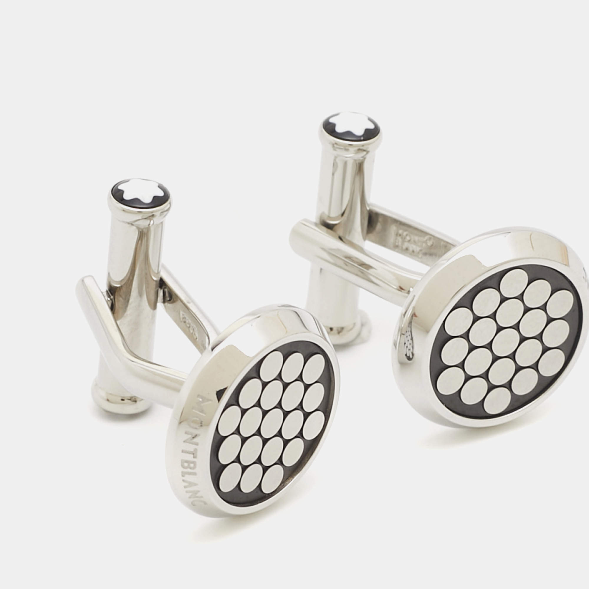 Pre Owned Montblanc Black PVD Stainless Steel Cufflinks