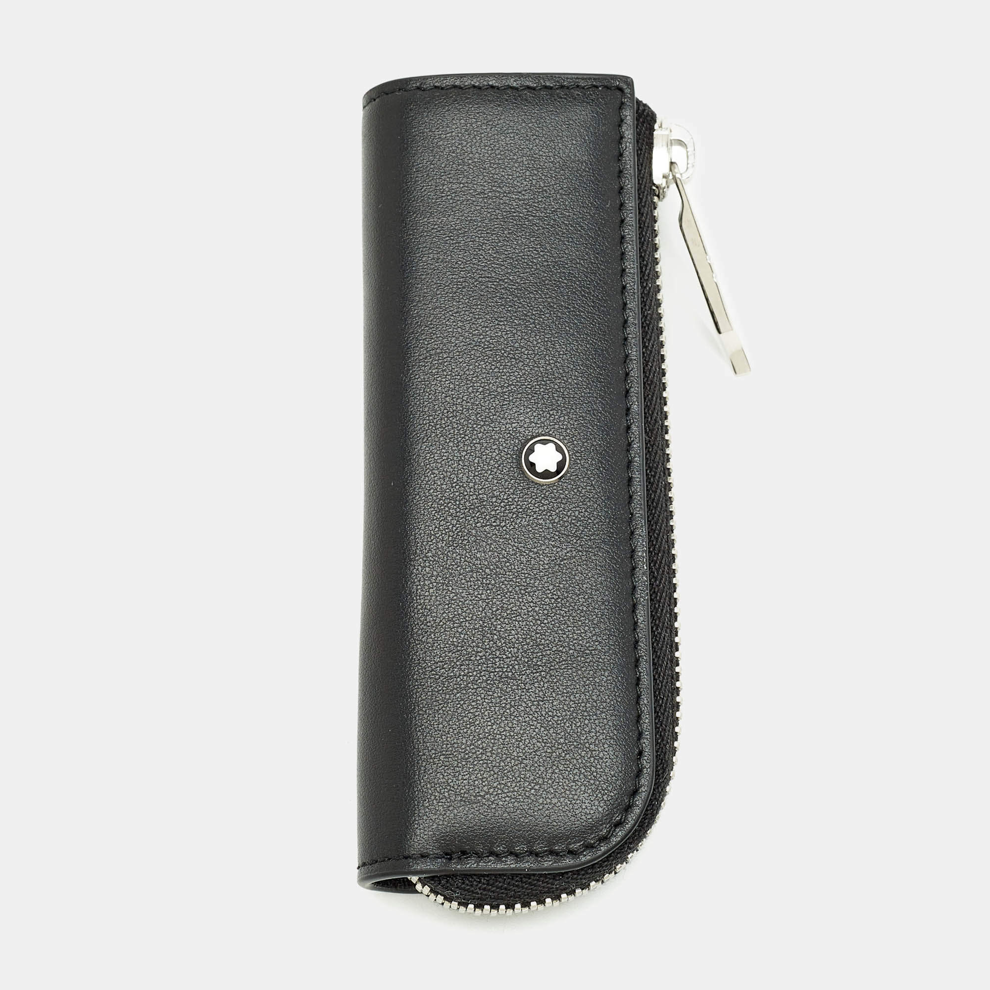 Pre Owned Montblanc Meisterstuck Selection 1 Black Leather Pen Pouch