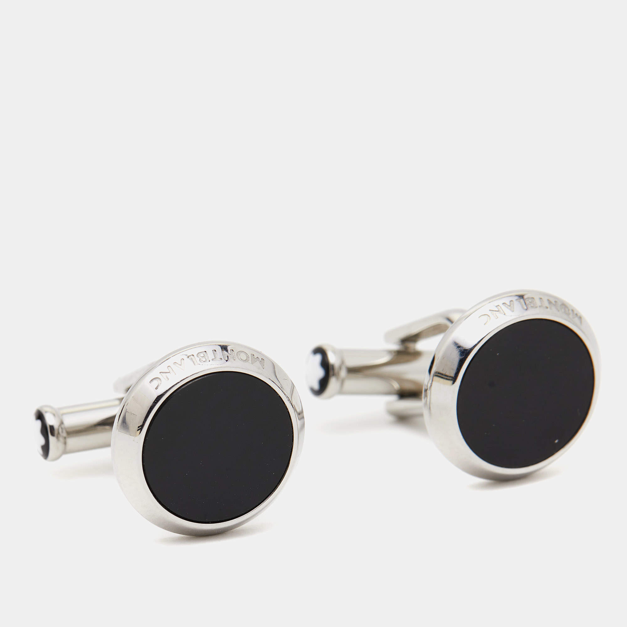 Montblanc Meisterstuck Onyx Stainless Steel Cufflinks