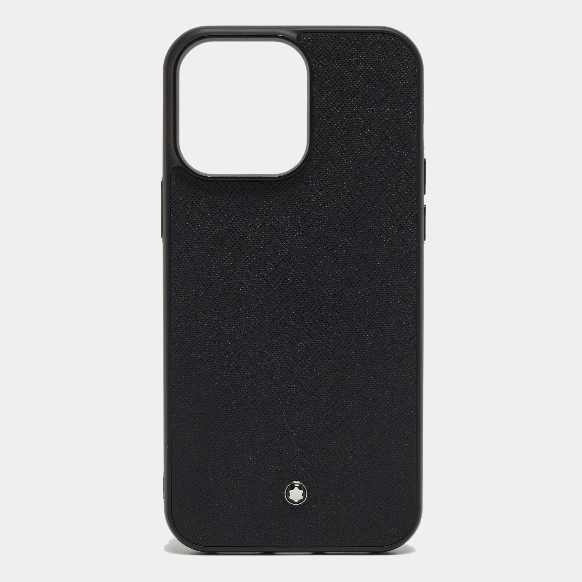 Montblanc Black Sartorial Leather iPhone 14 Pro Case