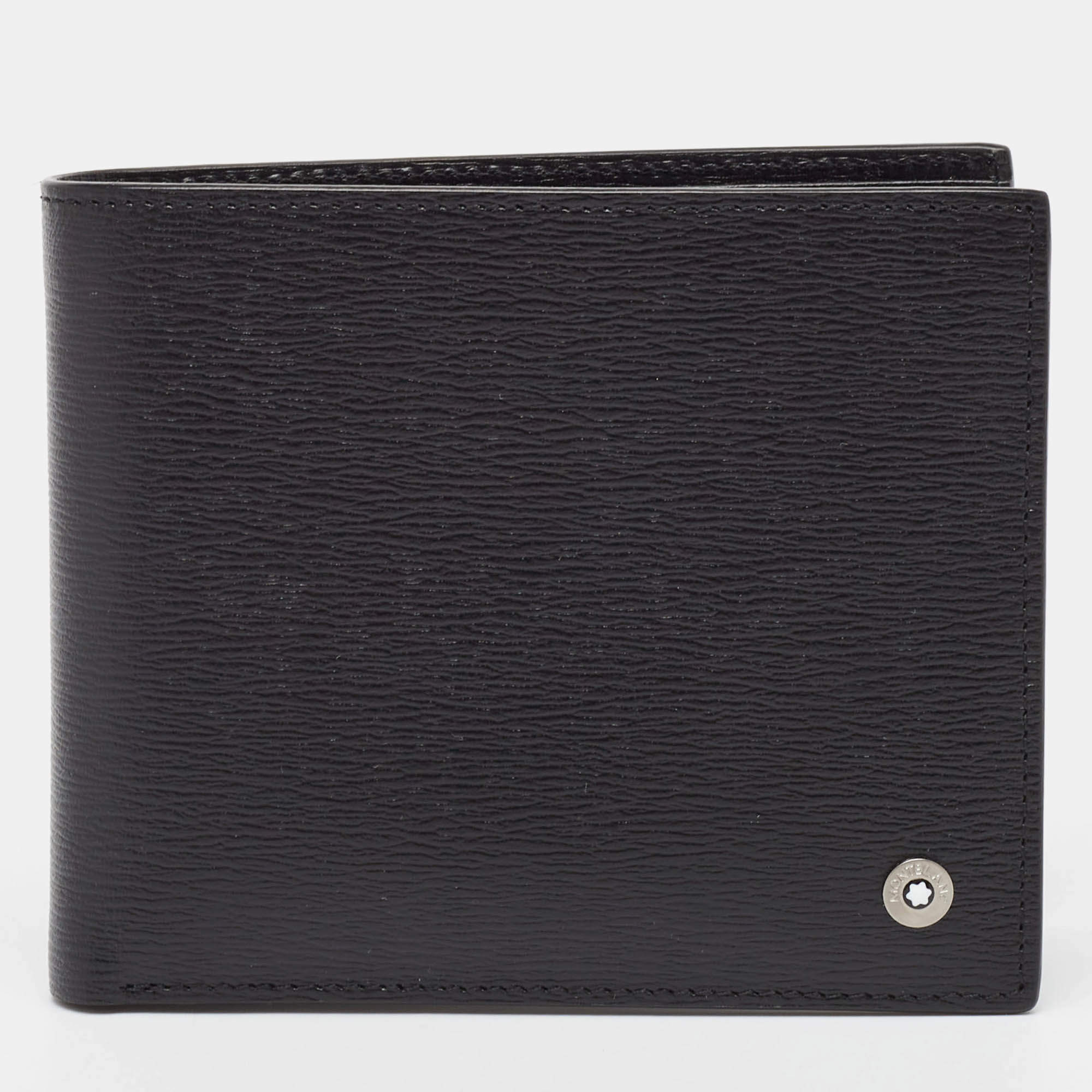 Montblanc Black Leather Westside 8CC Bifold Wallet