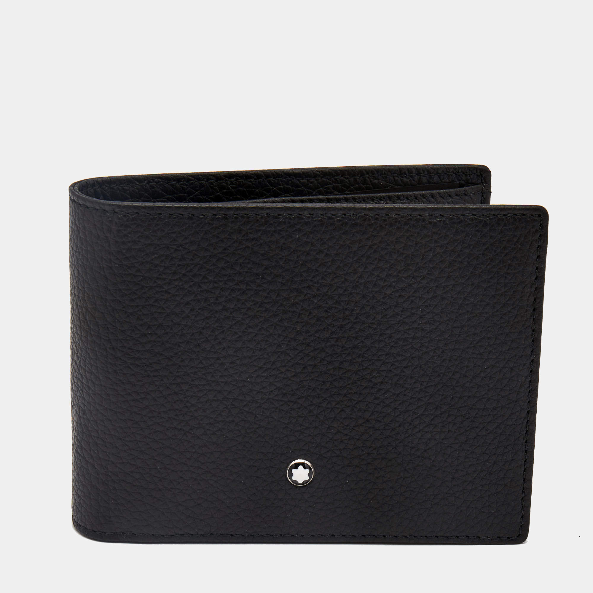 Pre Owned Montblanc Black Leather Meisterstuck 6CC Wallet with Removable Card Holder