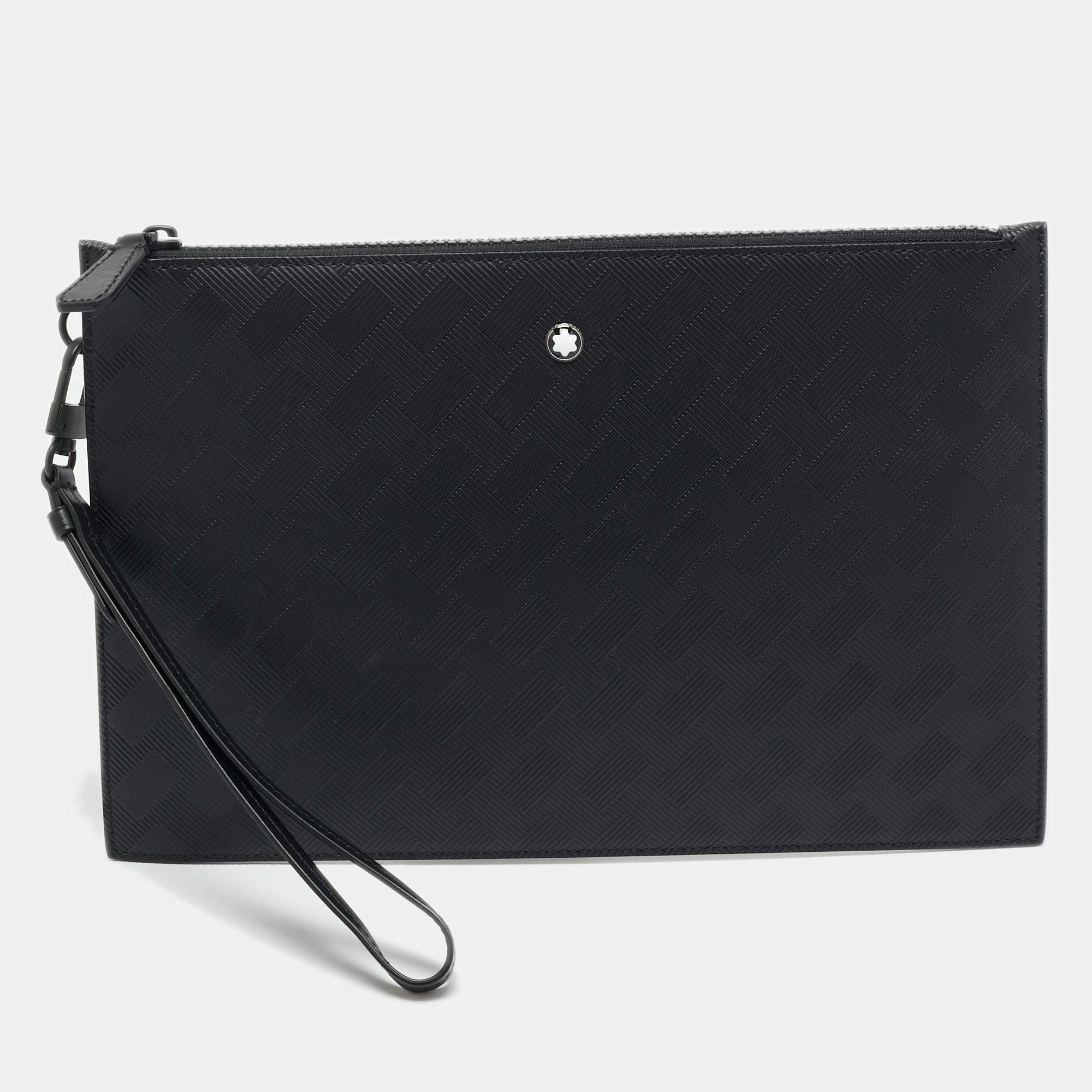 Pre Owned حقيبة معصم مون بلان قماش أسود إكستريم 3.0 مع طبقة خارجية